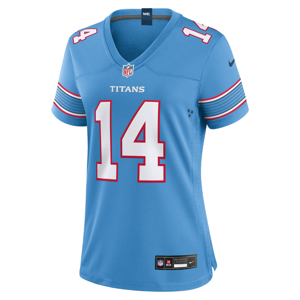 Women's Tennessee Titans Carnell Tate Nike Light Blue Team Game Jersey