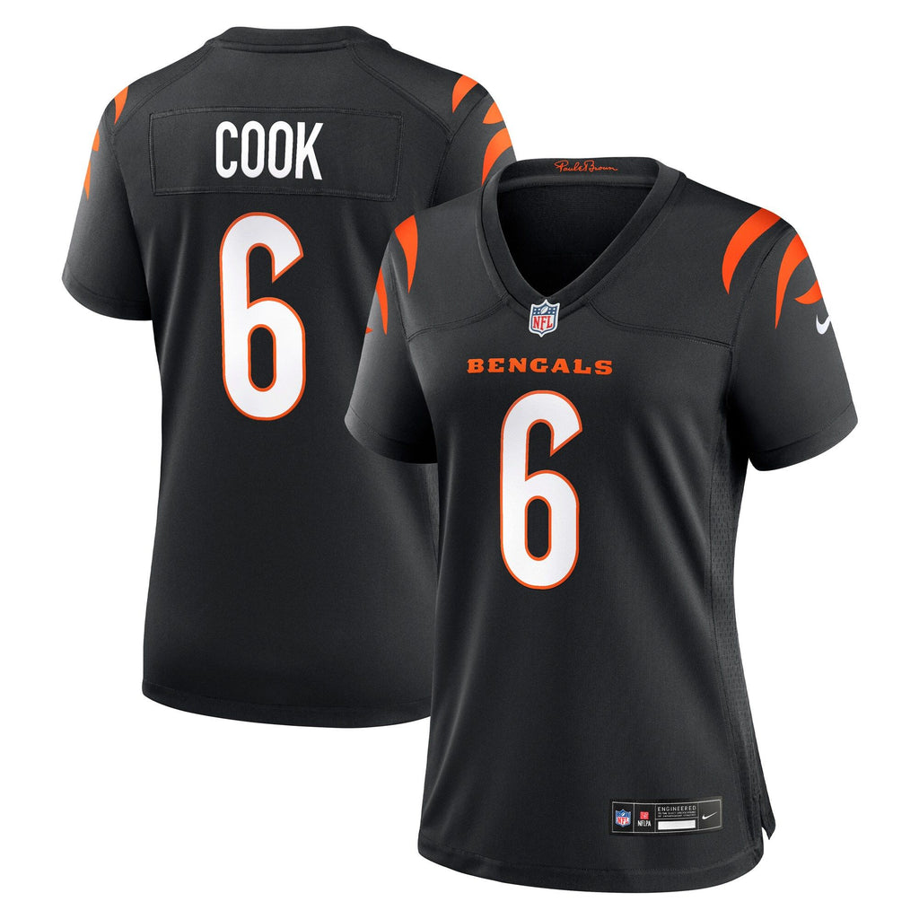 Women's Cincinnati Bengals Bryan Cook Nike Black Team Game Jersey