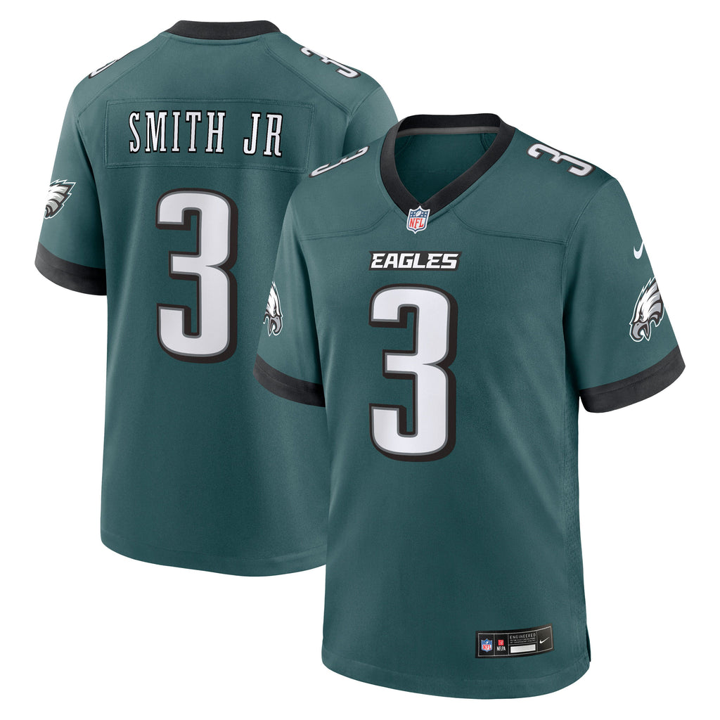 Men's Philadelphia Eagles Nolan Smith Jr Nike Midnight Green Team Game Jersey