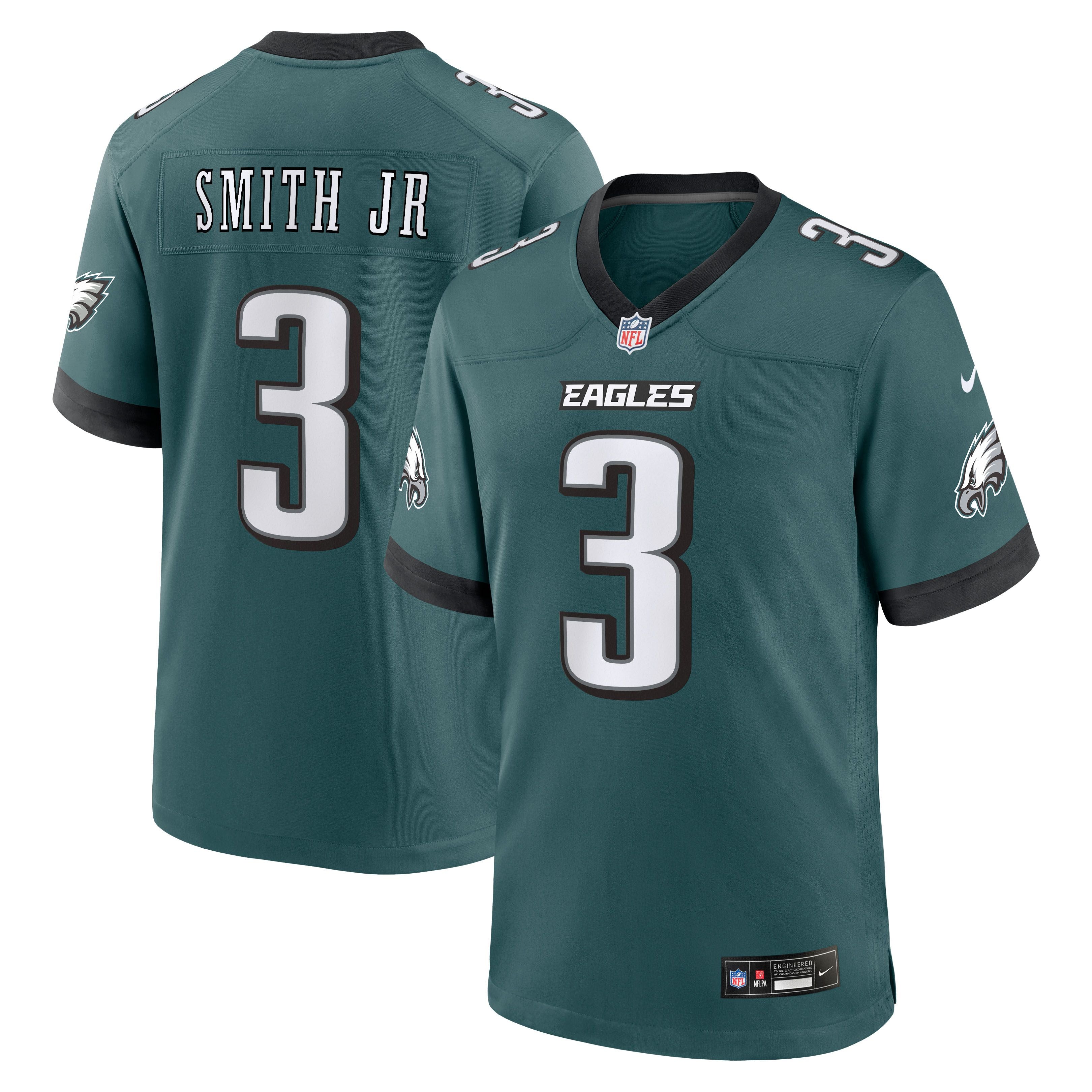 Men's Philadelphia Eagles Nolan Smith Jr Nike Midnight Green Team Game Jersey
