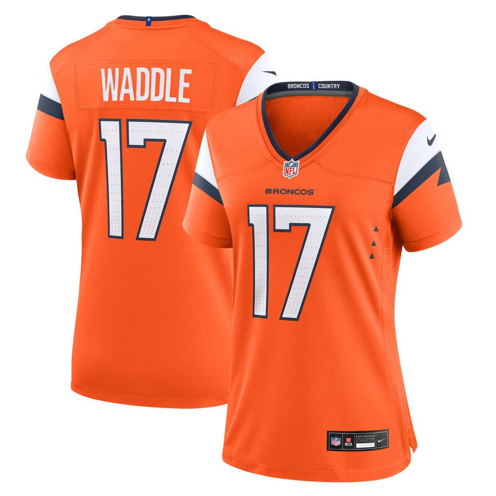 Women's Denver Broncos Jaylen Waddle Nike Orange Game Jersey