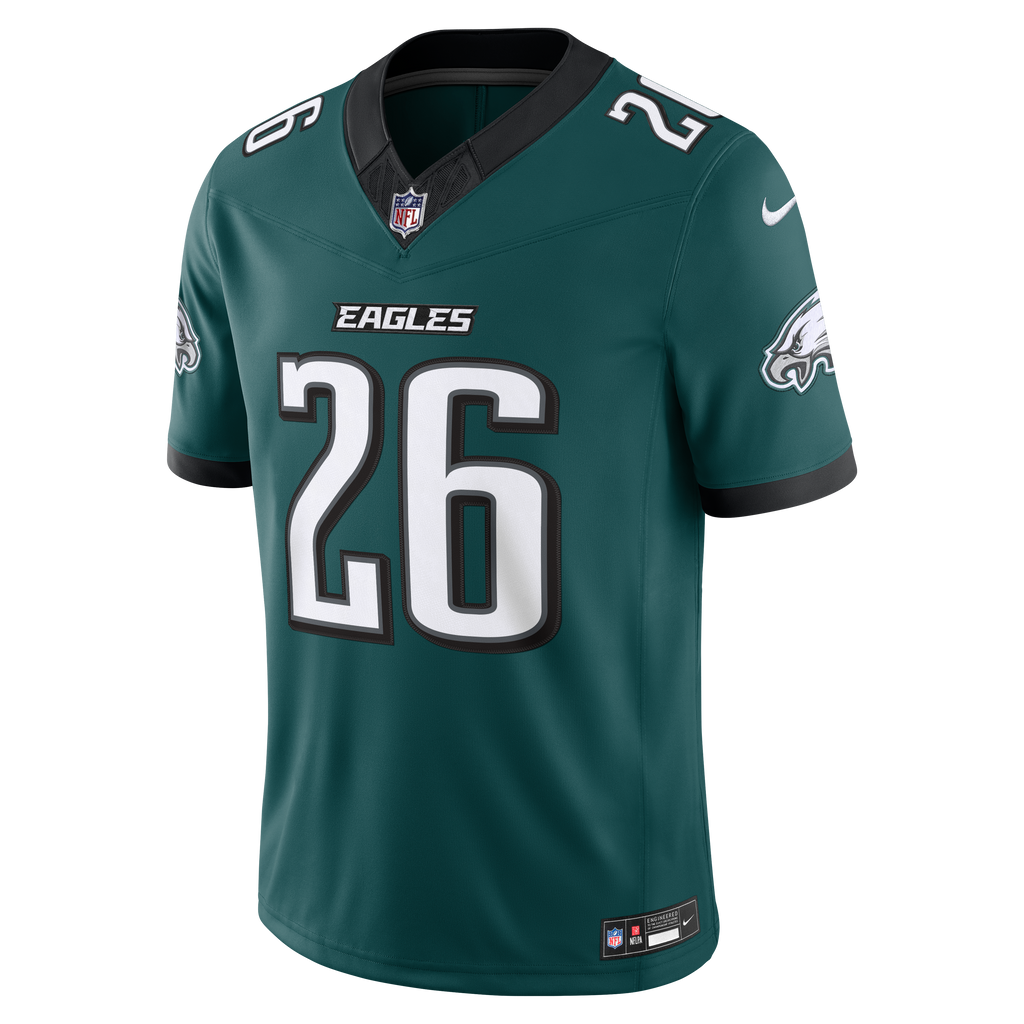 Men's Philadelphia Eagles Saquon Barkley Nike Midnight Green Team Vapor Fuse Stitched Limited Jersey
