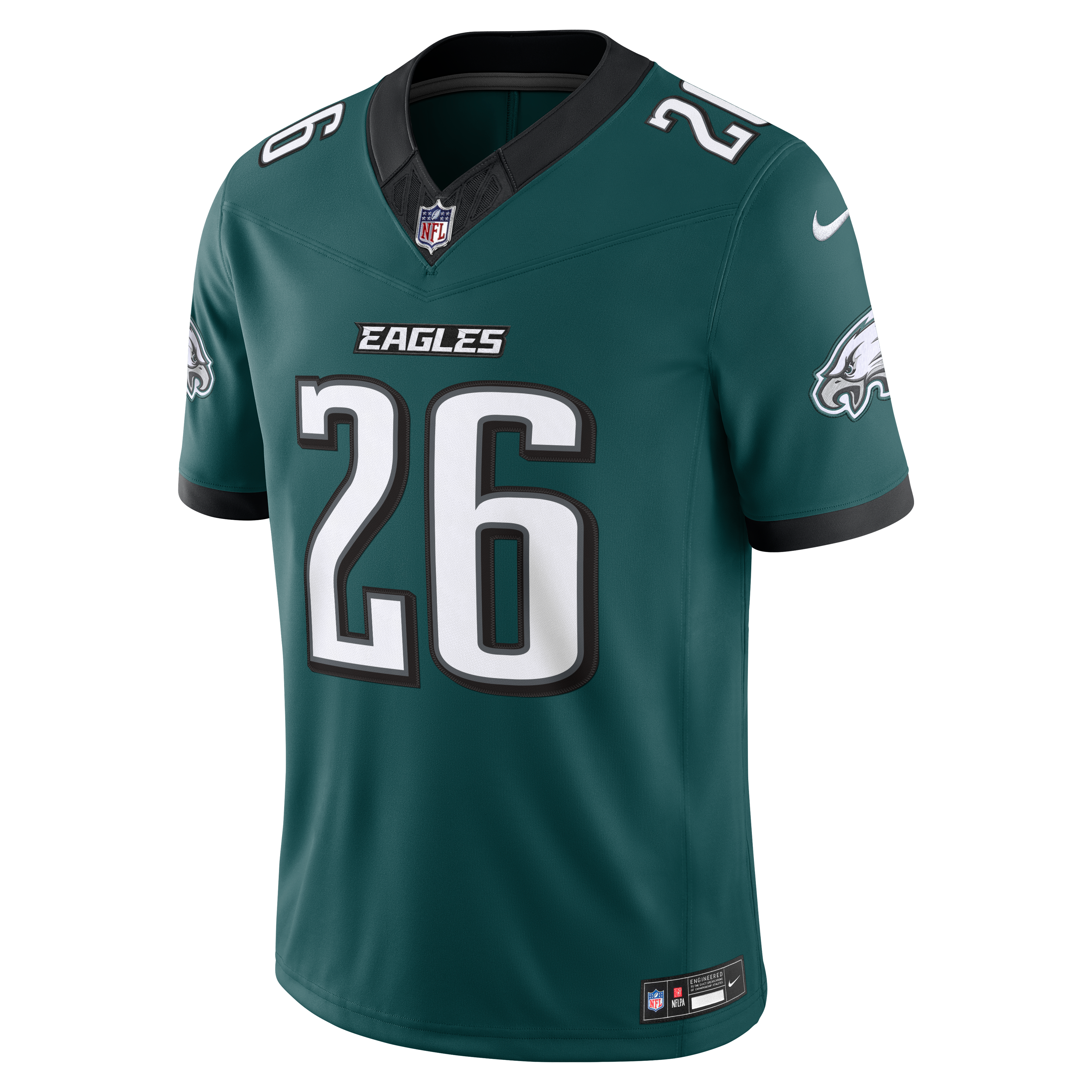 Men's Philadelphia Eagles Saquon Barkley Nike Midnight Green Team Vapor Fuse Stitched Limited Jersey