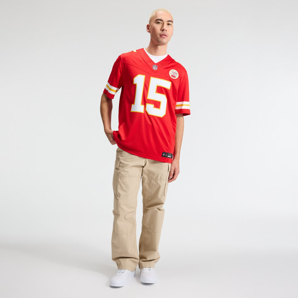 Men's Kansas City Chiefs Patrick Mahomes Nike Red Team Vapor Fuse Stitched Limited Jersey
