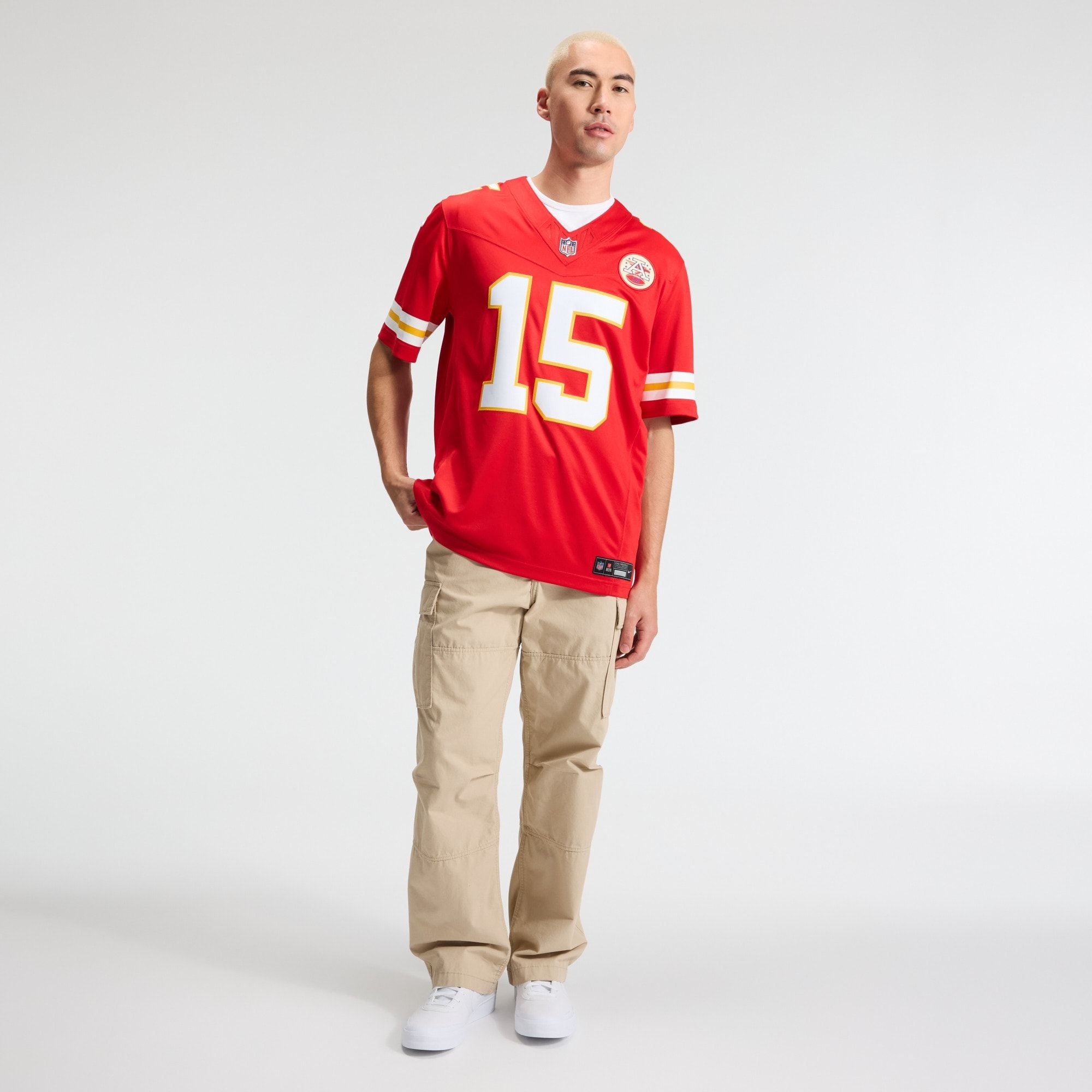 Men's Kansas City Chiefs Patrick Mahomes Nike Red Team Vapor Fuse Stitched Limited Jersey