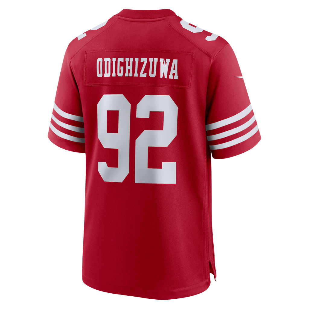 Men's San Francisco 49Ers Osa Odighizuwa Nike Scarlet Team Game Jersey