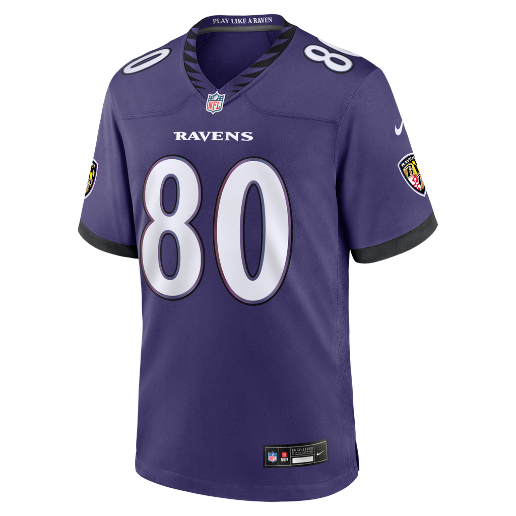 Men's Baltimore Ravens Durham Smythe Nike Purple Team Game Jersey