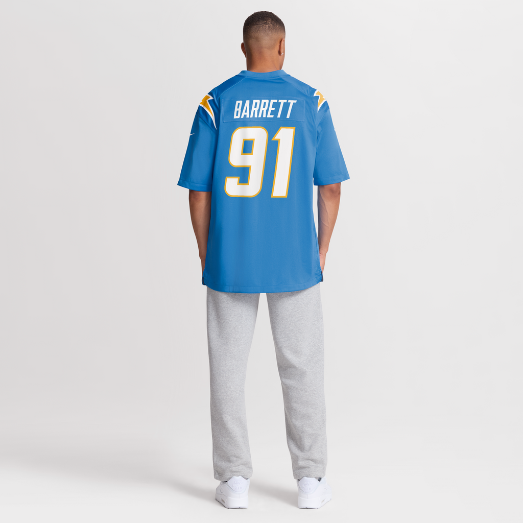 Men's Los Angeles Chargers Nick Barrett Nike Powder Blue Team Game Jersey
