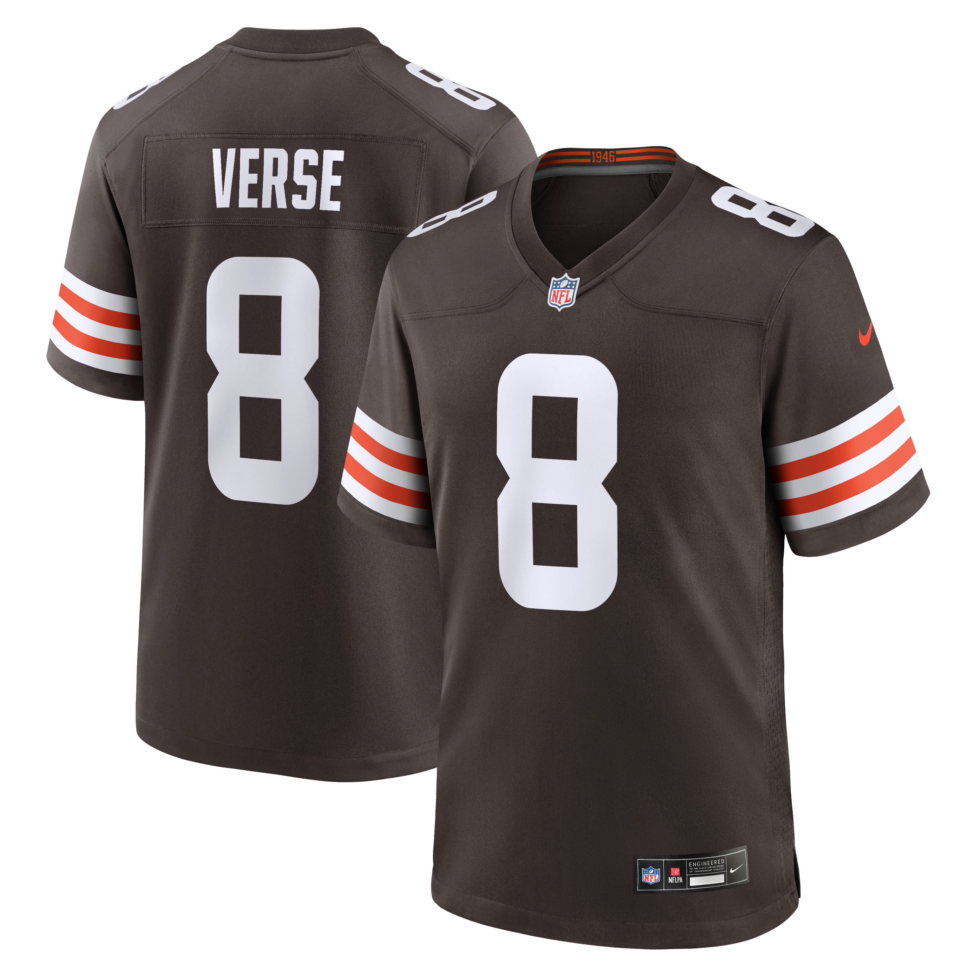 Men's Cleveland Browns Jared Verse Nike Brown Mens Nike Game Jersey