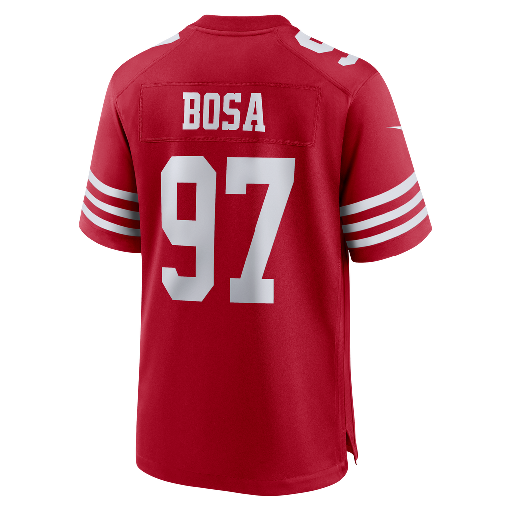 Men's San Francisco 49Ers Nick Bosa Nike Scarlet 80Th Anniversary Game Jersey