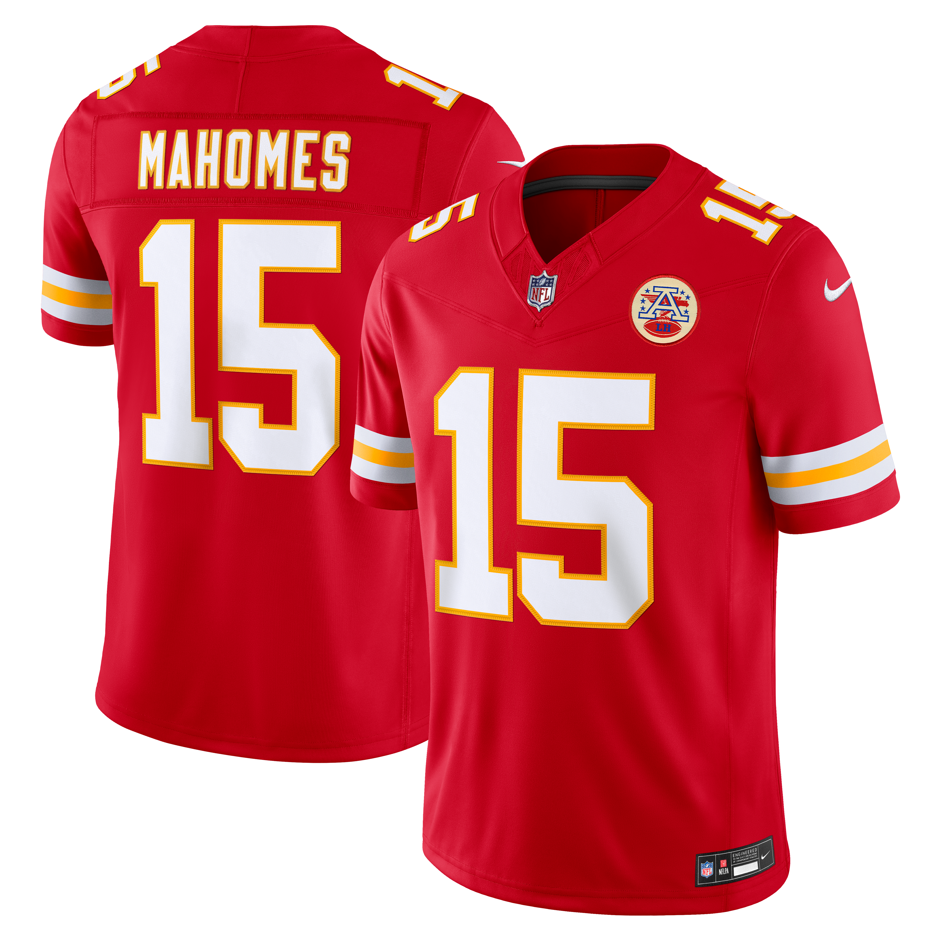 Men's Kansas City Chiefs Patrick Mahomes Nike Red Team Vapor Fuse Stitched Limited Jersey