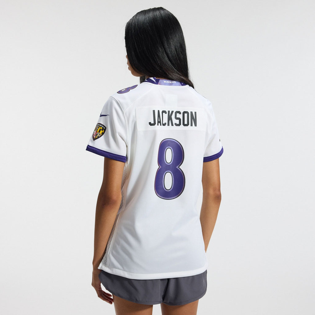 Women's Baltimore Ravens Lamar Jackson Nike White Game Jersey