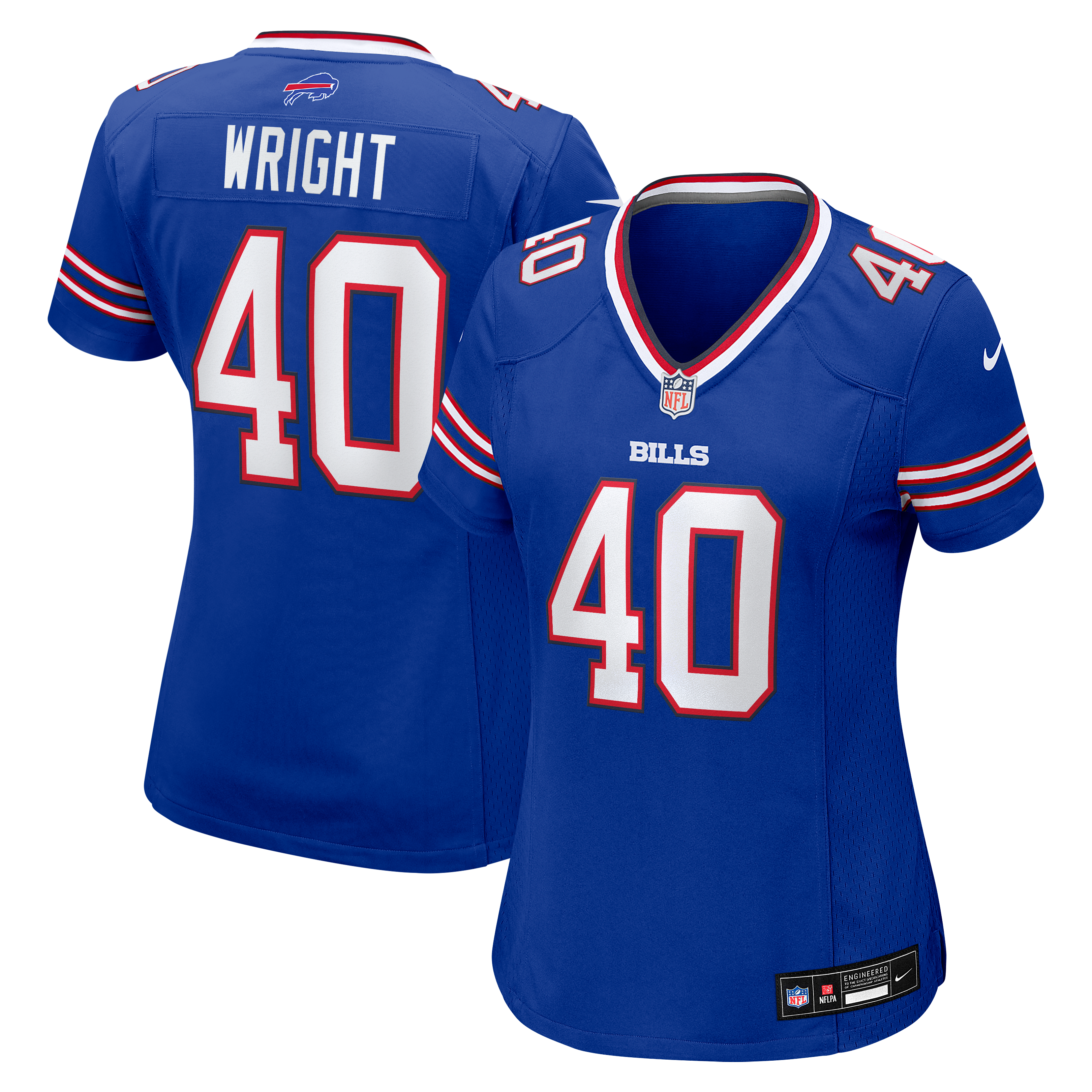 Women's Buffalo Bills Matthew Wright Nike Royal Team Game Jersey
