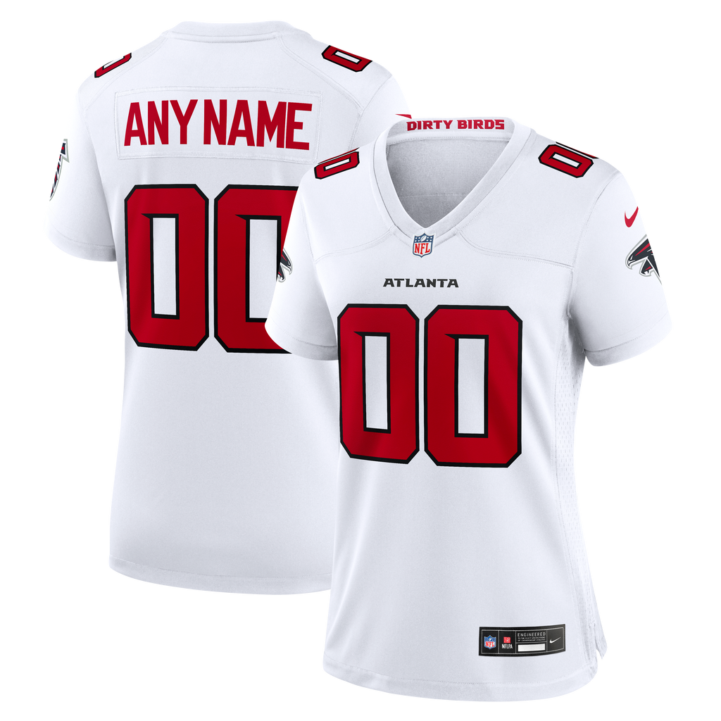 Women's Atlanta Falcons Nike White Custom Game Jersey