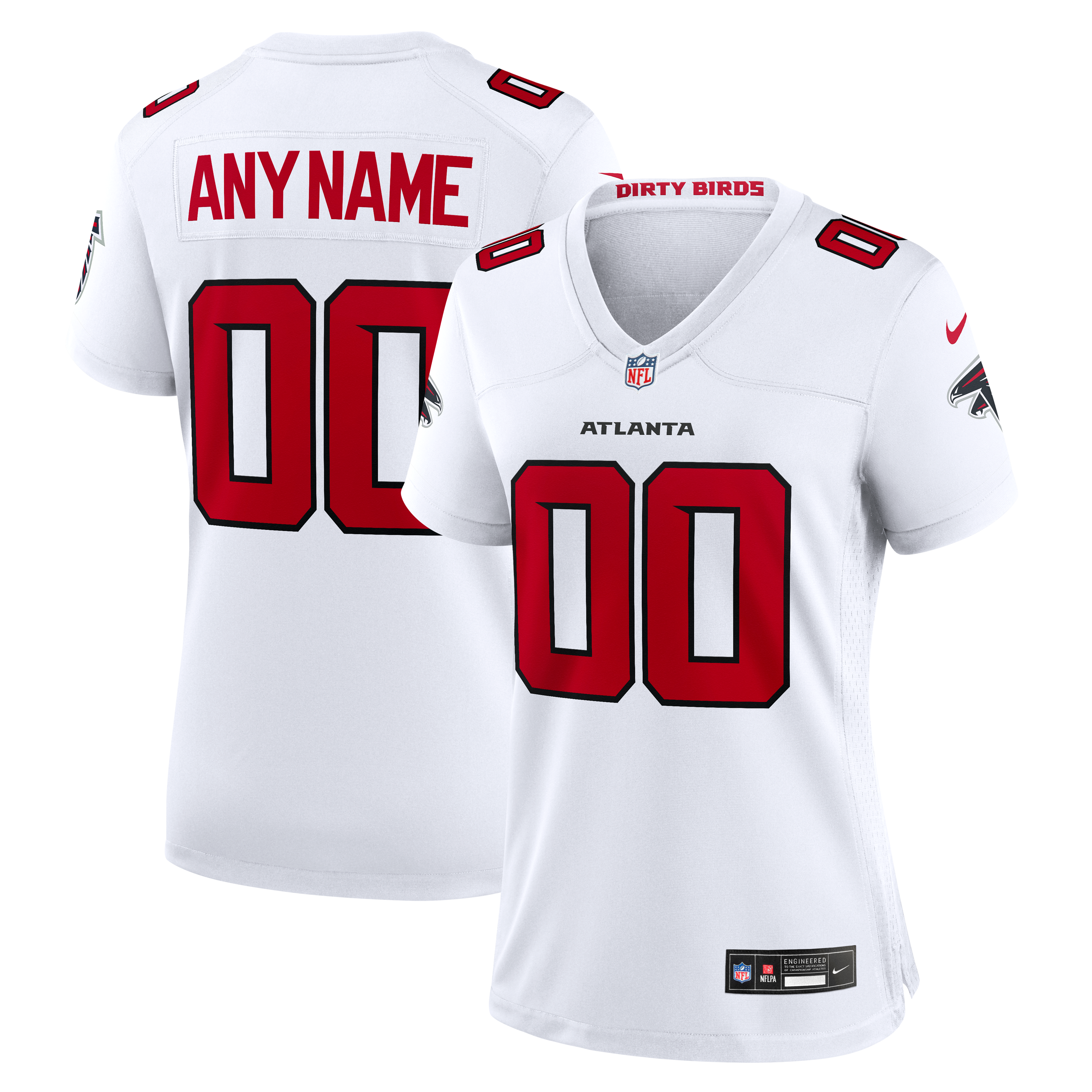 Women's Atlanta Falcons Nike White Custom Game Jersey