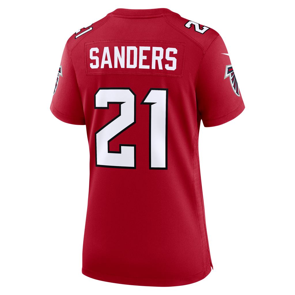 Women's Atlanta Falcons Deion Sanders Nike Red Retired Player Game Jersey