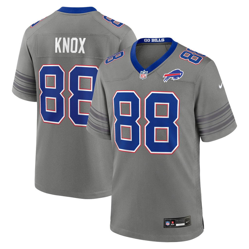 Men's Buffalo Bills Dawson Knox Nike Gray Nickel City Game Jersey