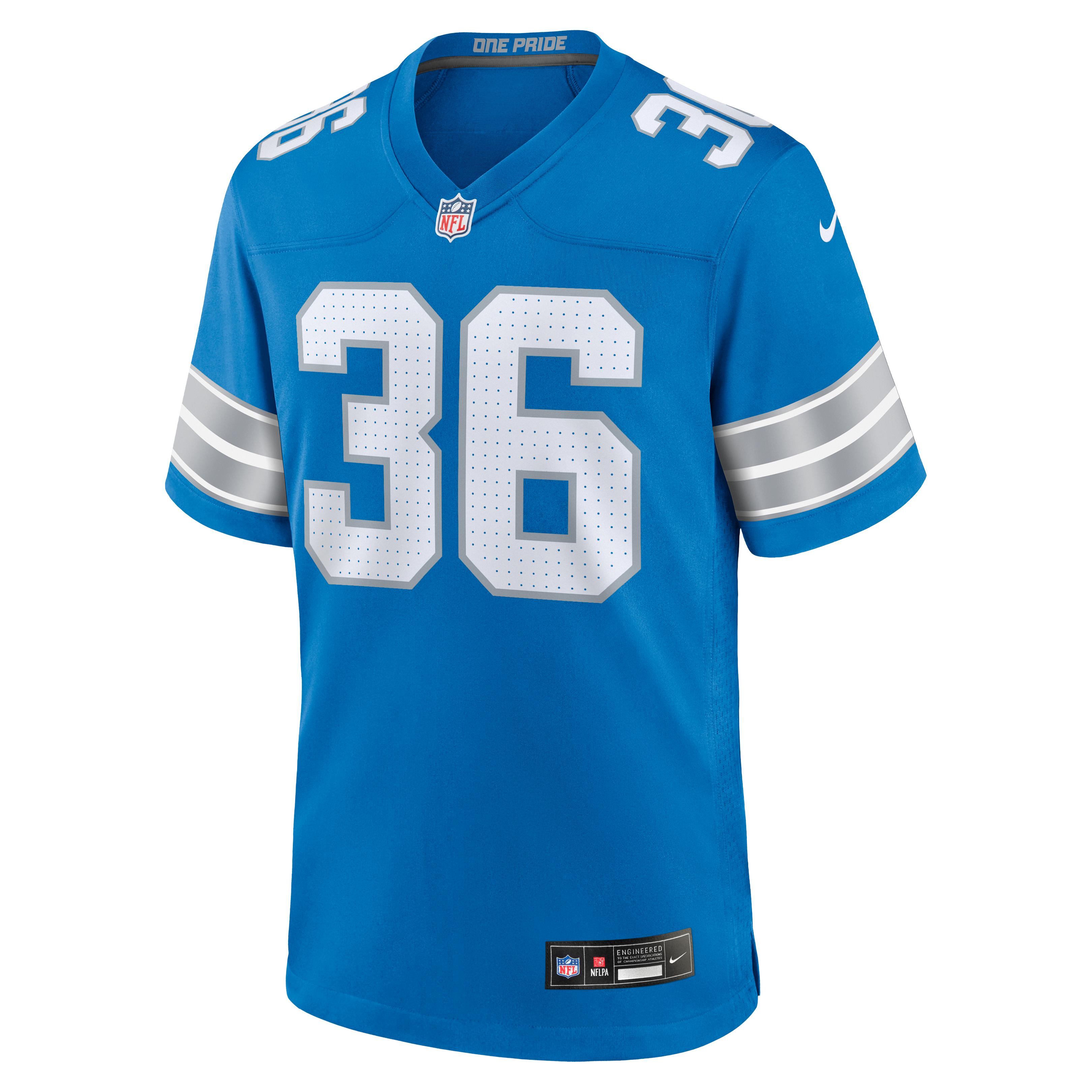 Men's Detroit Lions Chuck Clark Nike Blue Team Game Jersey