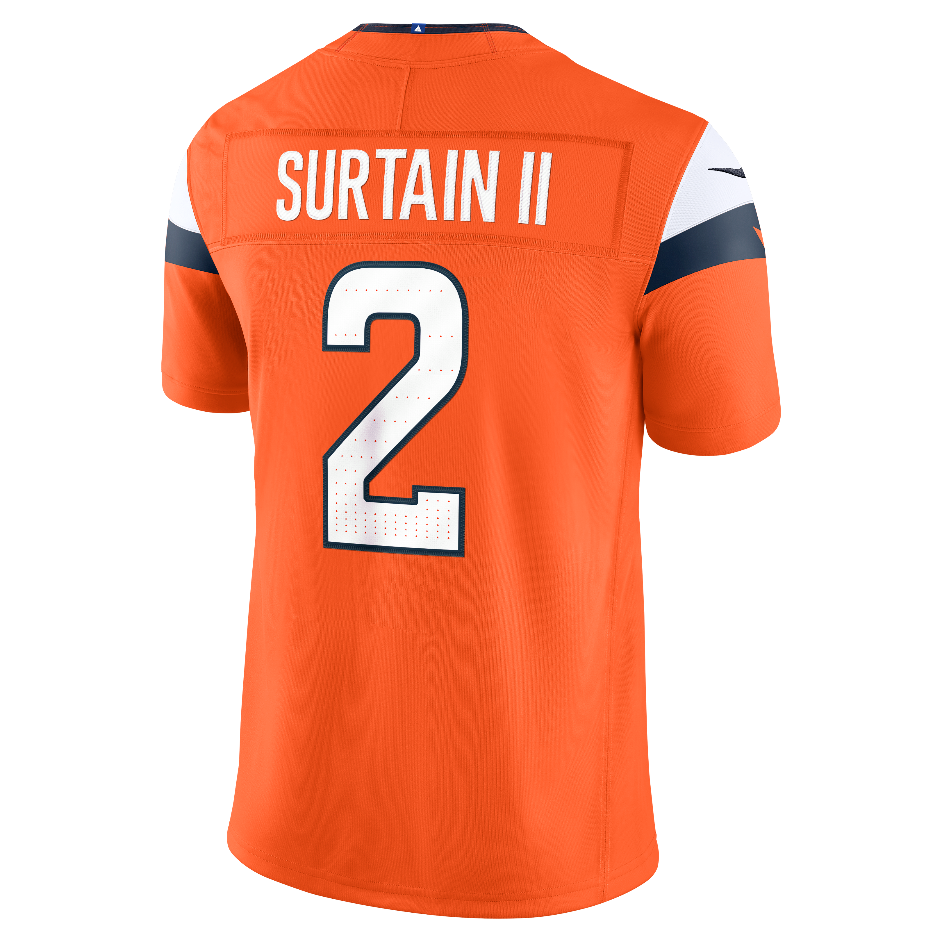 Men's Denver Broncos Patrick Surtain Ii Nike Orange Team Vapor Fuse Stitched Limited Jersey