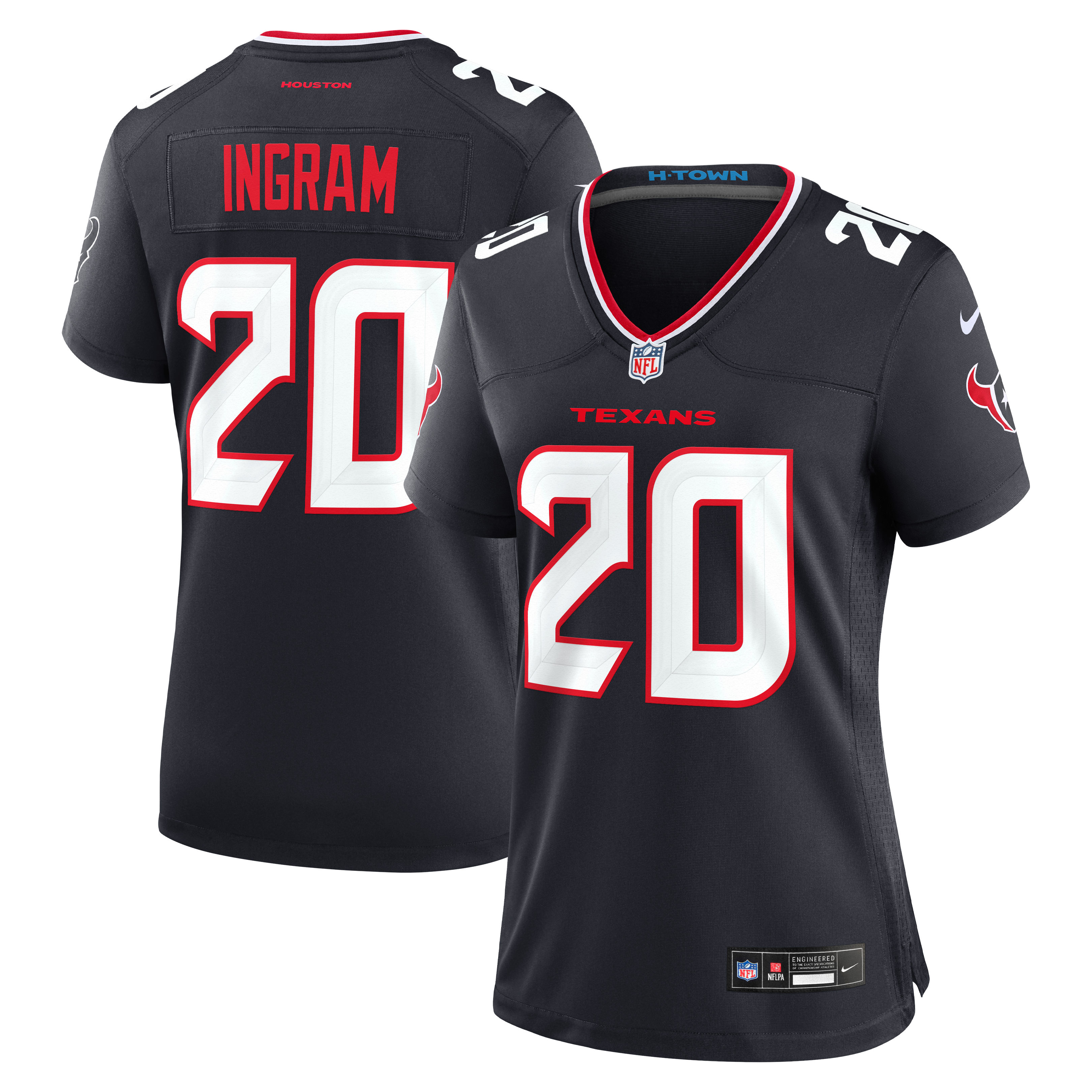 Women's Houston Texans Jamarcus Ingram Nike Navy Team Game Jersey
