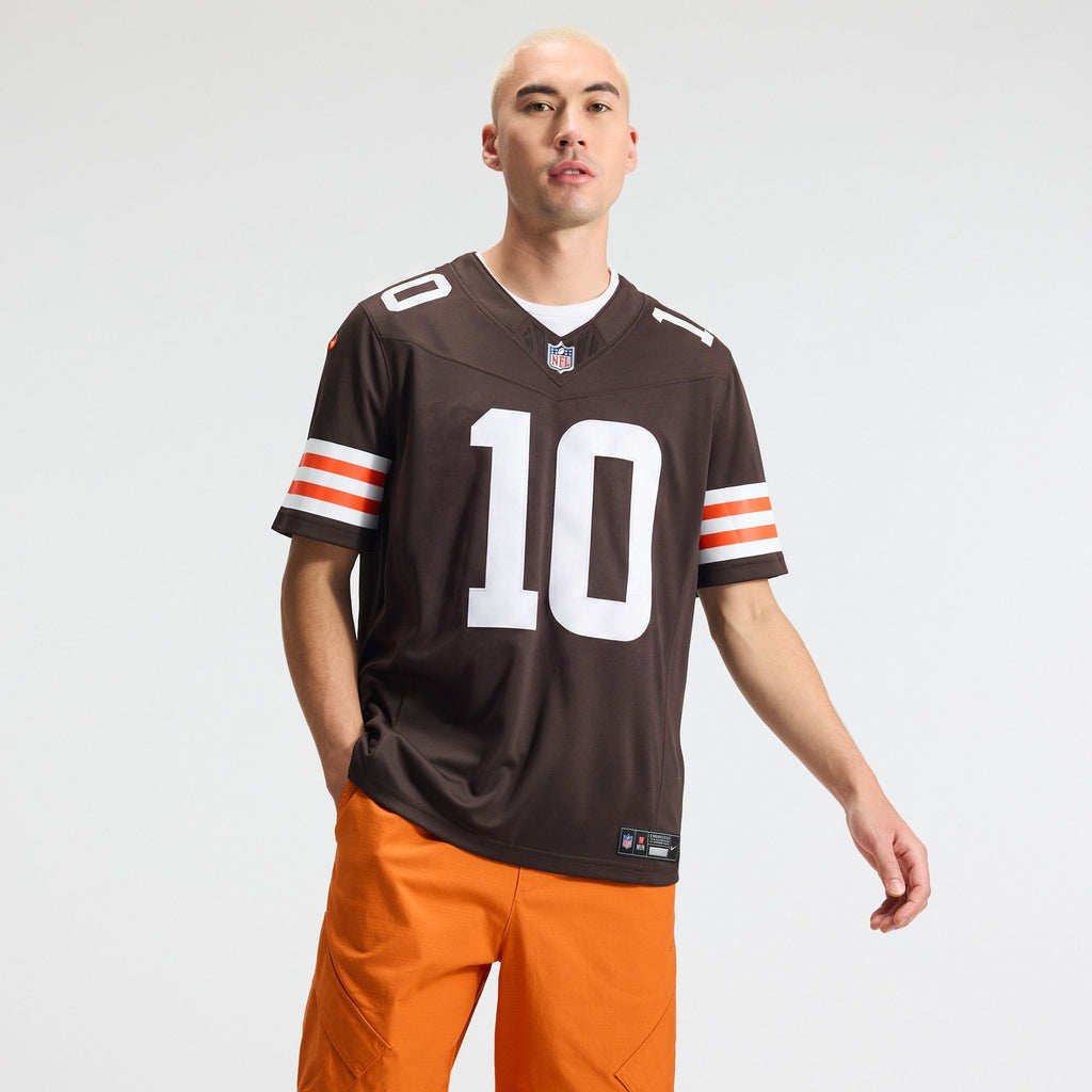 Men's Cleveland Browns Quinshon Judkins Nike Brown Team Vapor Fuse Stitched Limited Jersey