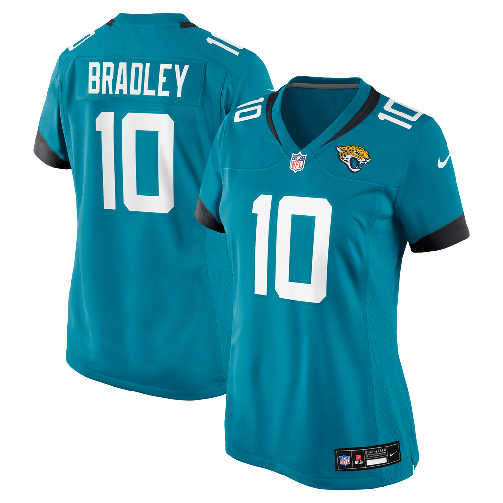 Women's Jacksonville Jaguars Carter Bradley Nike Teal Team Game Jersey