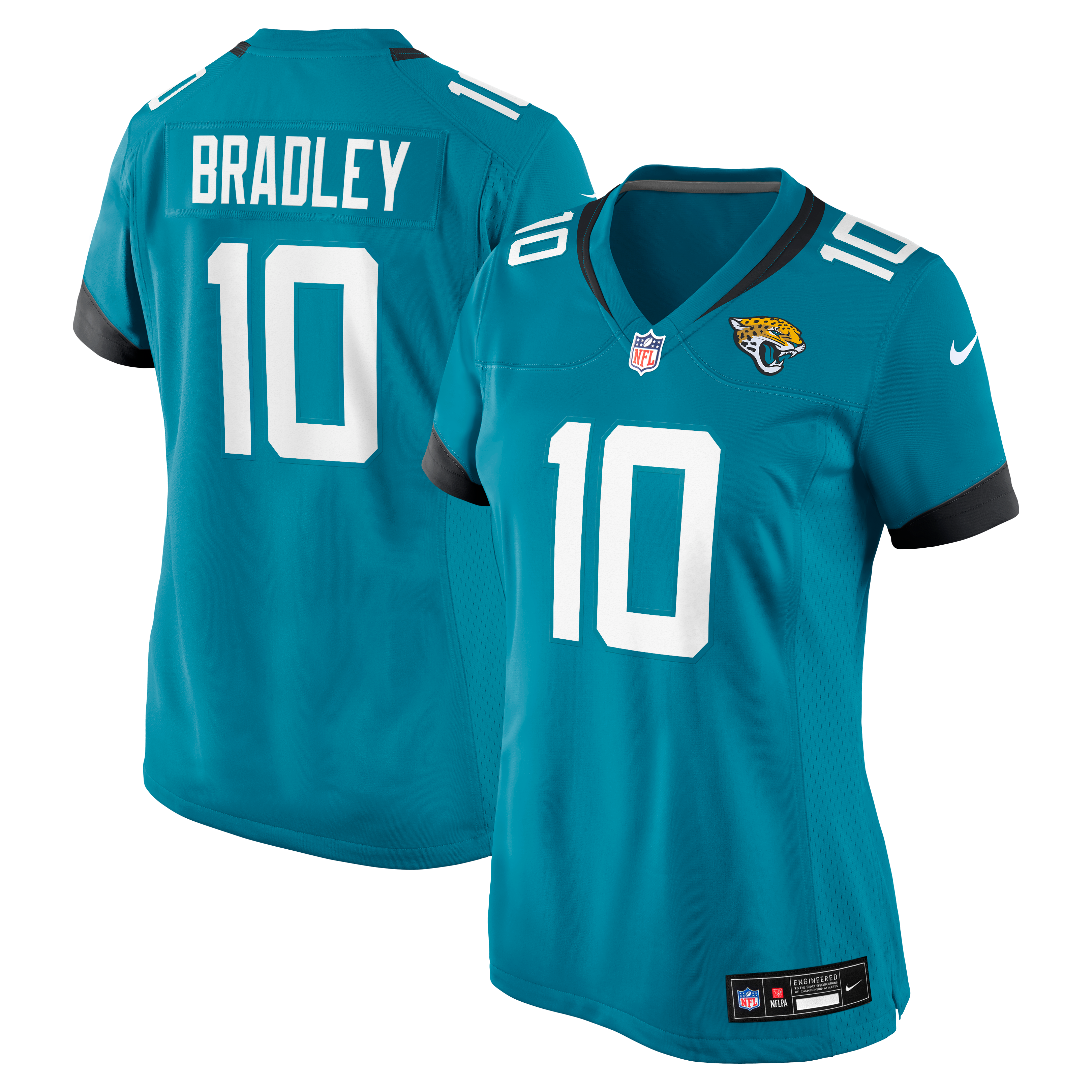 Women's Jacksonville Jaguars Carter Bradley Nike Teal Team Game Jersey