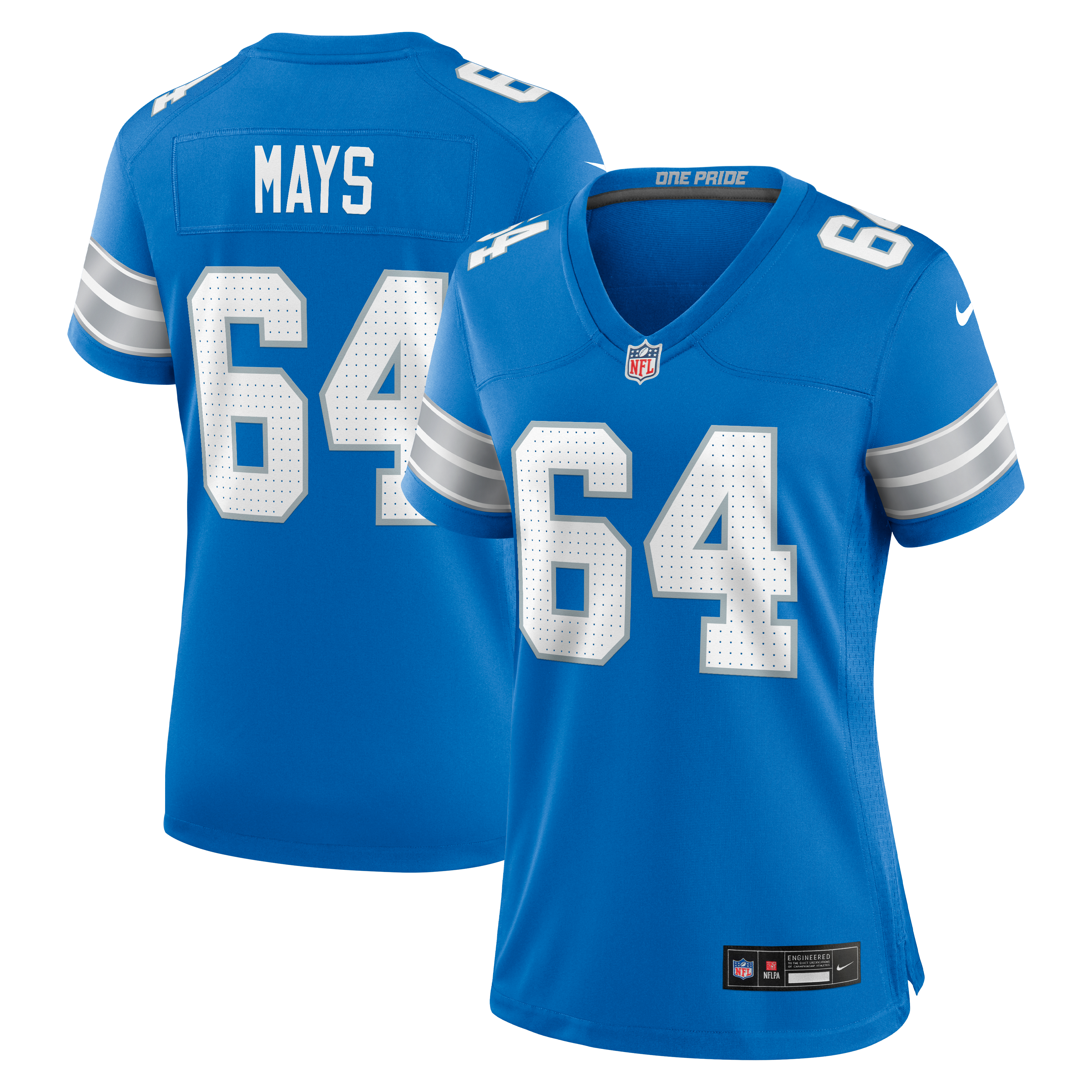 Women's Detroit Lions Cade Mays Nike Blue Team Game Jersey