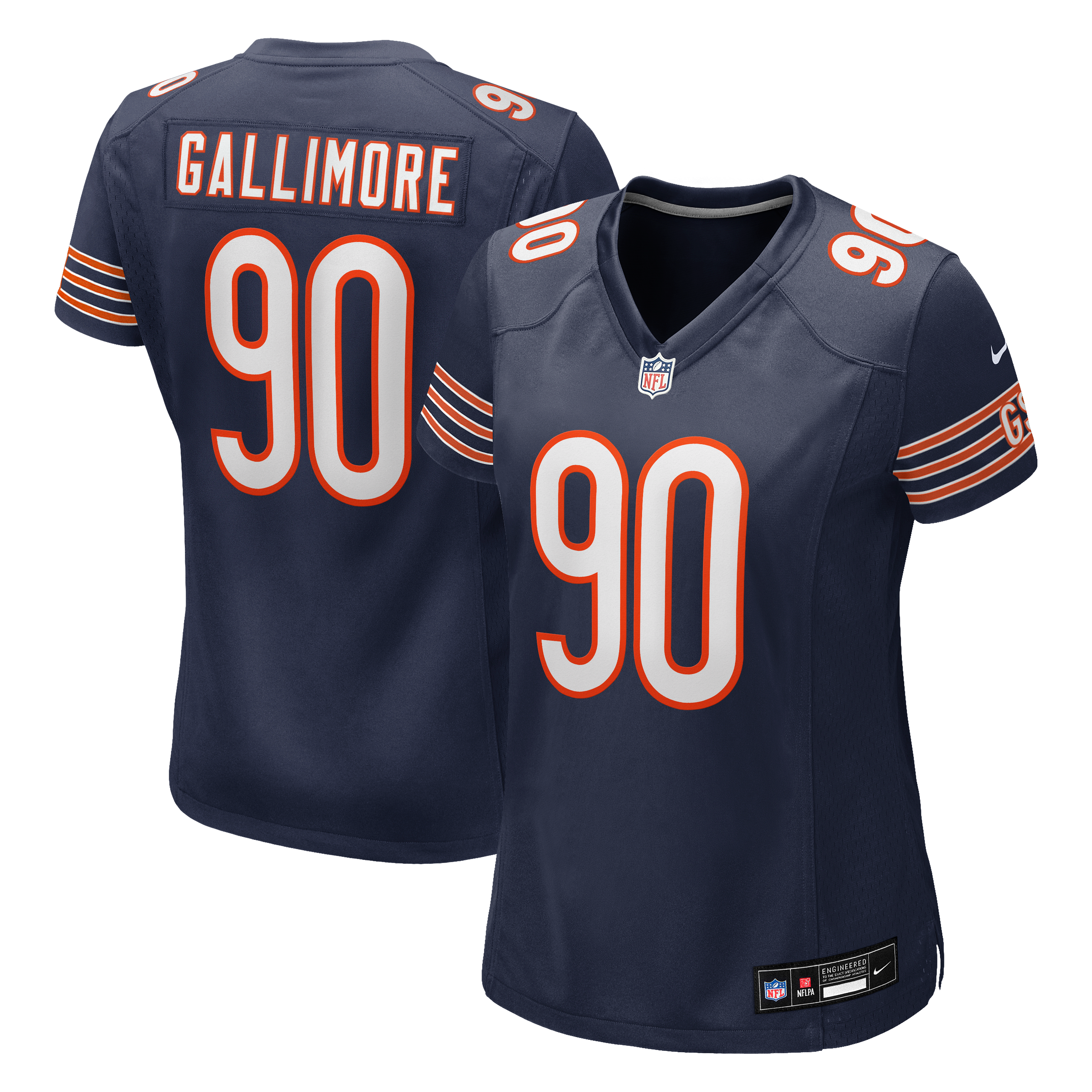 Women's Chicago Bears Neville Gallimore Nike Navy Team Game Jersey