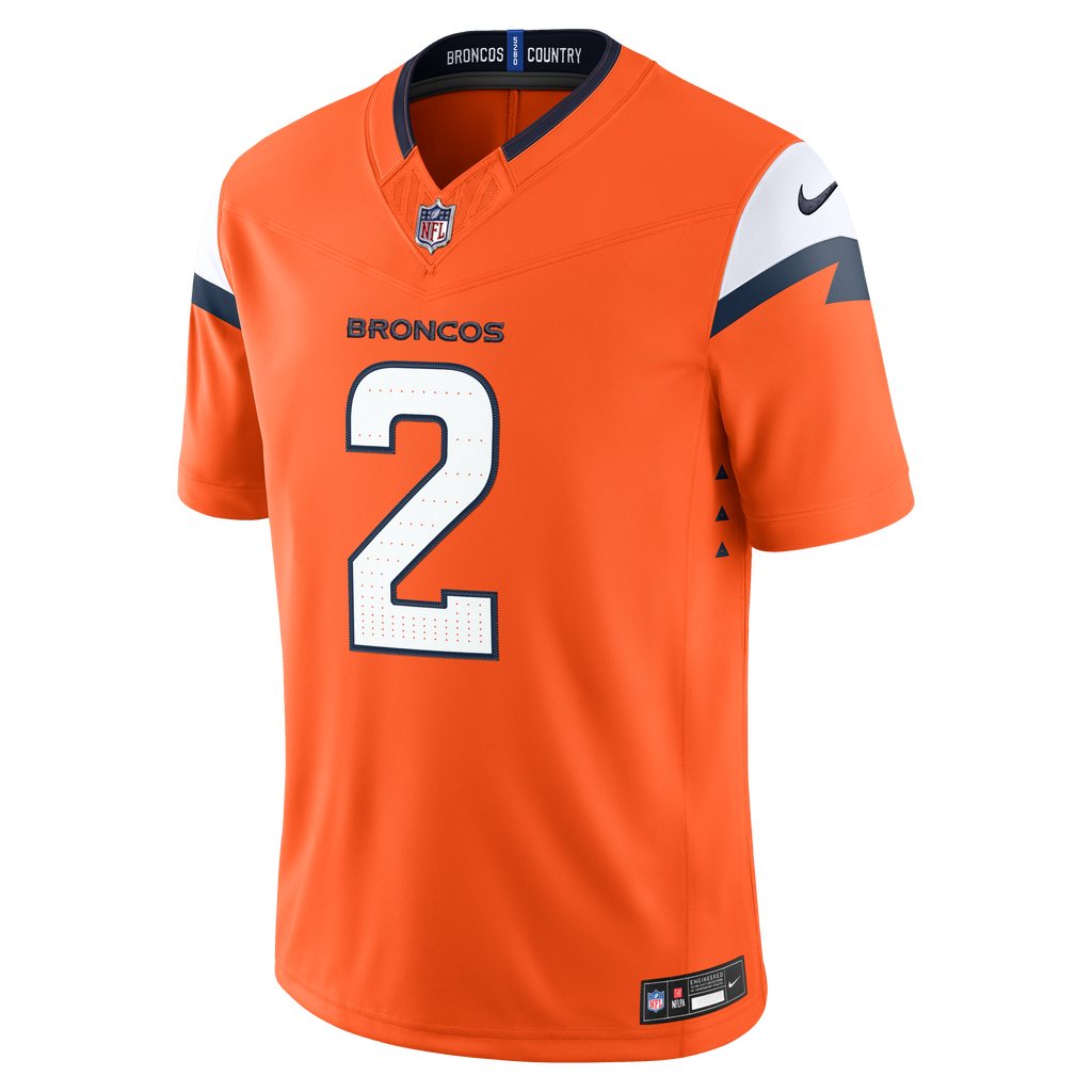 Men's Denver Broncos Patrick Surtain Ii Nike Orange Team Vapor Fuse Stitched Limited Jersey