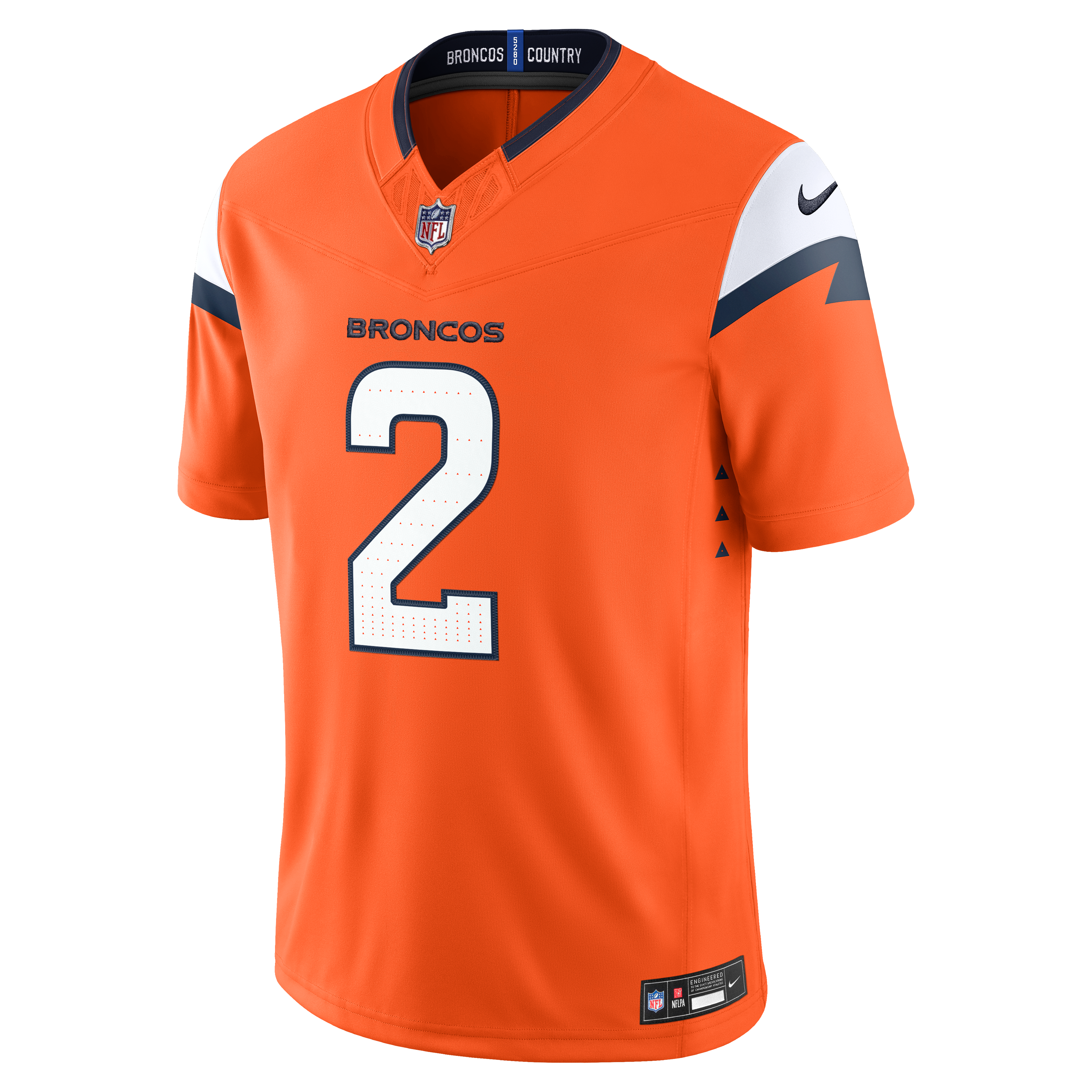 Men's Denver Broncos Patrick Surtain Ii Nike Orange Team Vapor Fuse Stitched Limited Jersey