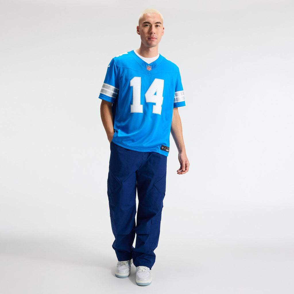 Men's Detroit Lions Amon Ra St Brown Nike Blue Team Vapor Fuse Stitched Limited Jersey