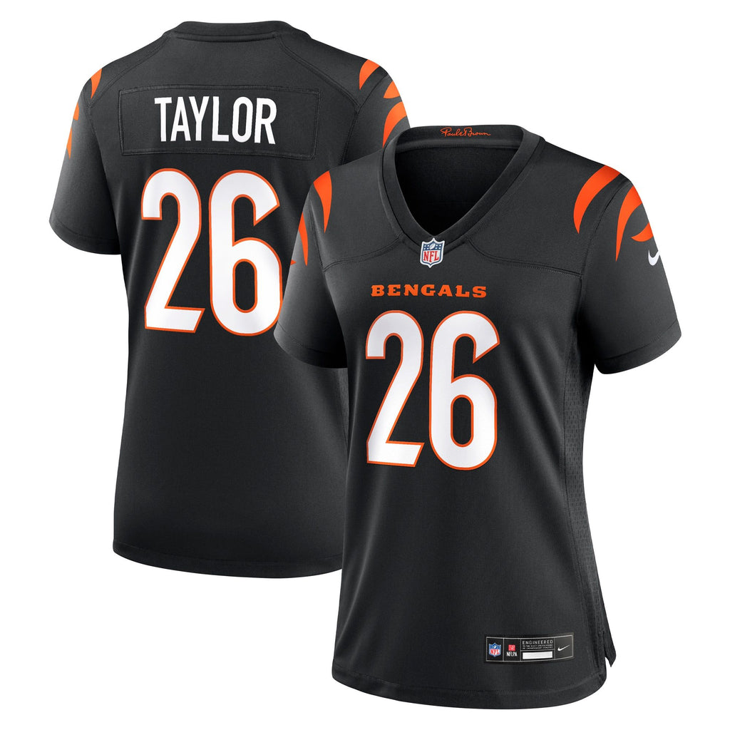 Women's Cincinnati Bengals Jasir Taylor Nike Black Team Game Jersey