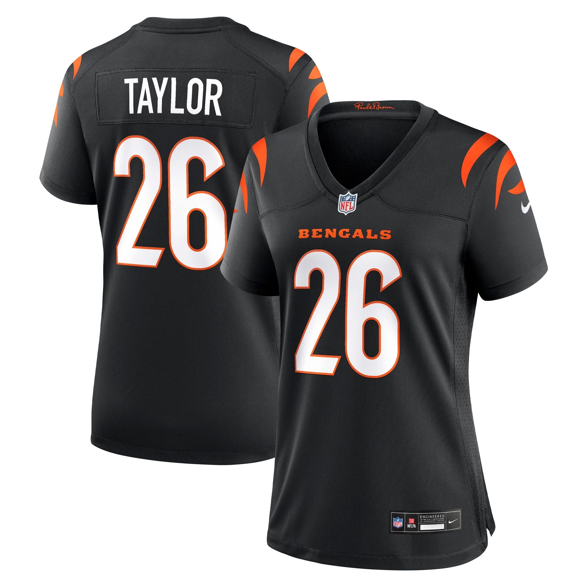 Women's Cincinnati Bengals Jasir Taylor Nike Black Team Game Jersey