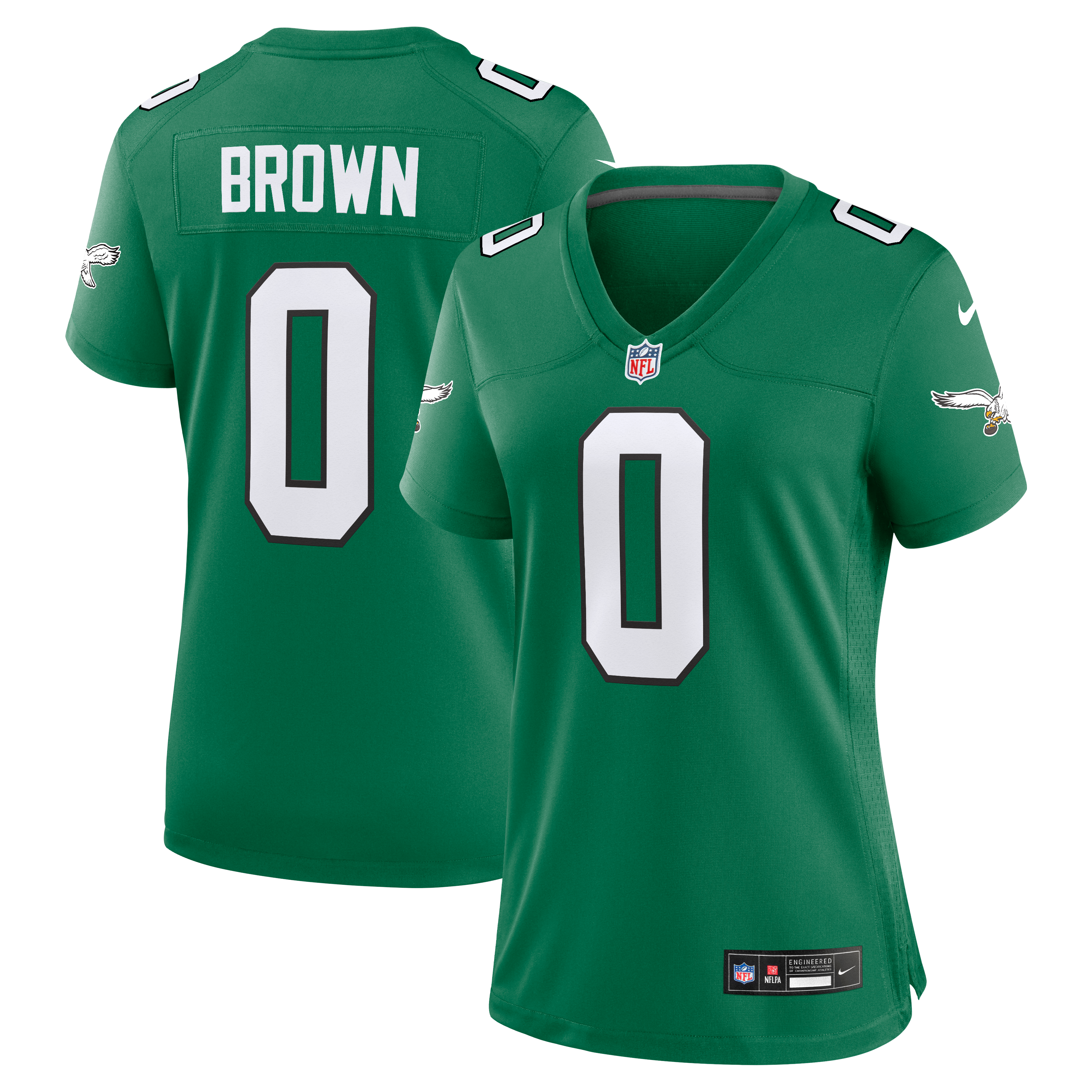 Women's Philadelphia Eagles Marquise Brown Nike Kelly Green Alternate Game Jersey