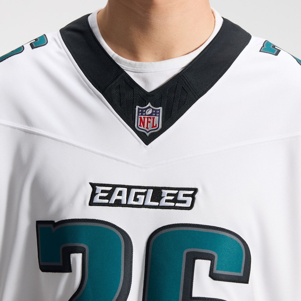 Men's Philadelphia Eagles Saquon Barkley Nike White Vapor Fuse Stitched Limited Jersey