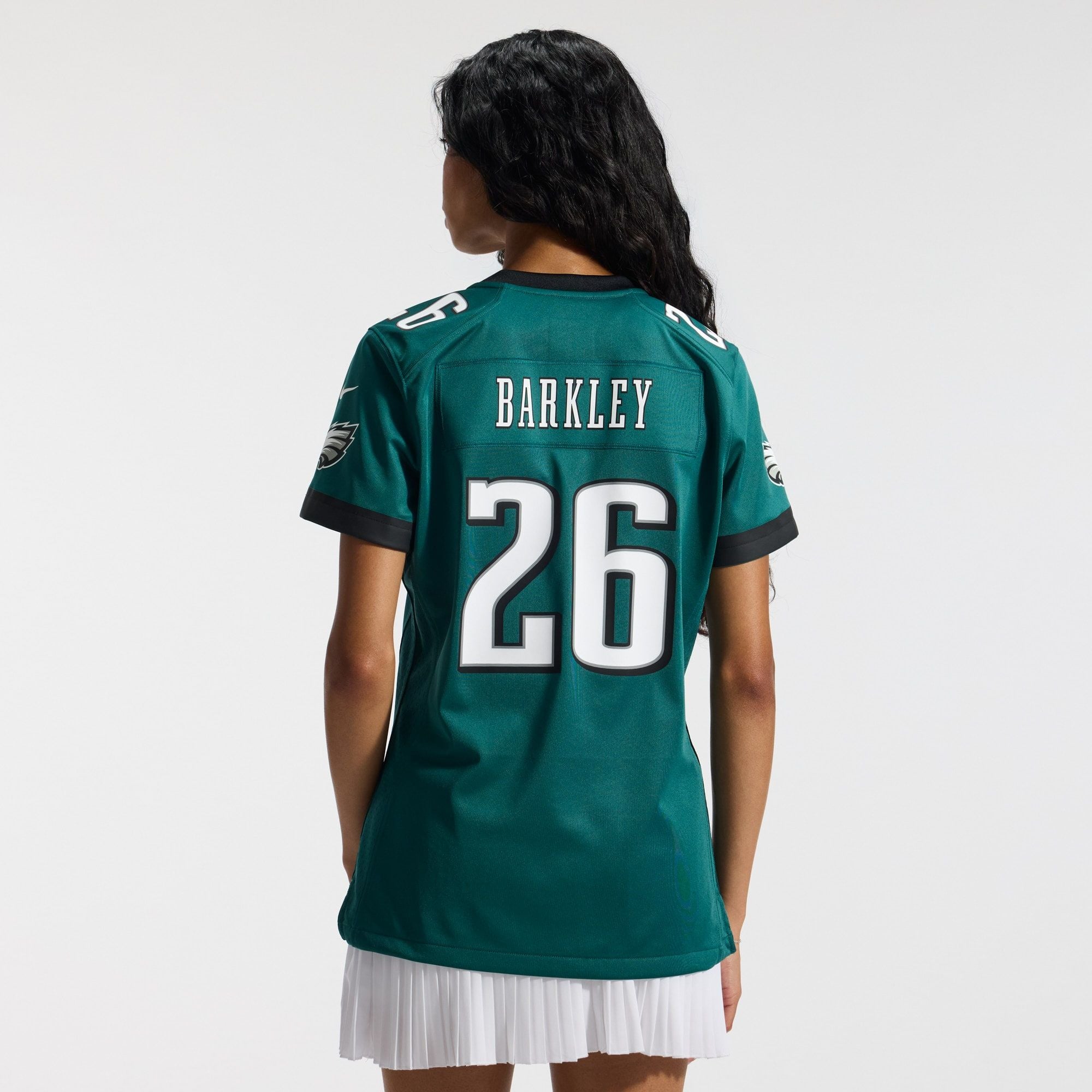 Women's Philadelphia Eagles Saquon Barkley Nike Midnight Green Team Game Jersey