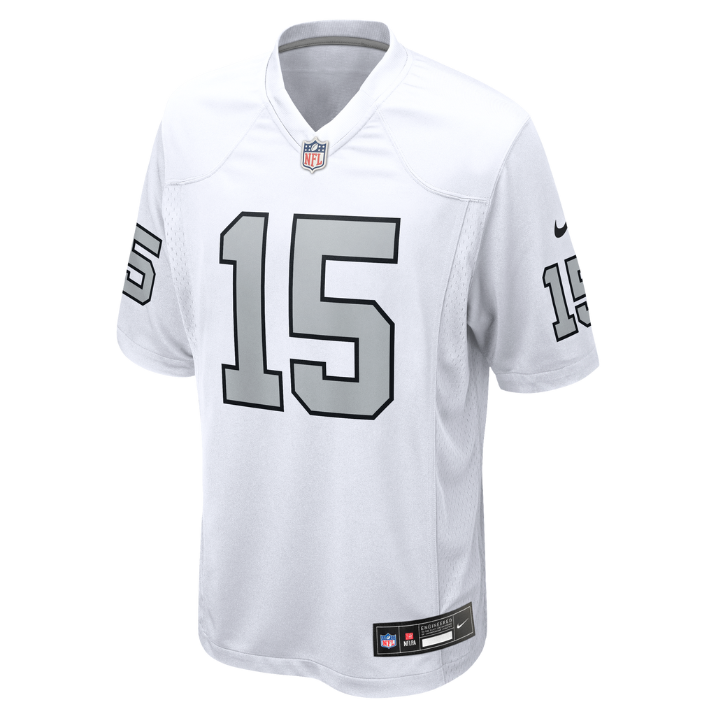 Men's Las Vegas Raiders Fernando Mendoza Nike White Alternate Game Player Jersey