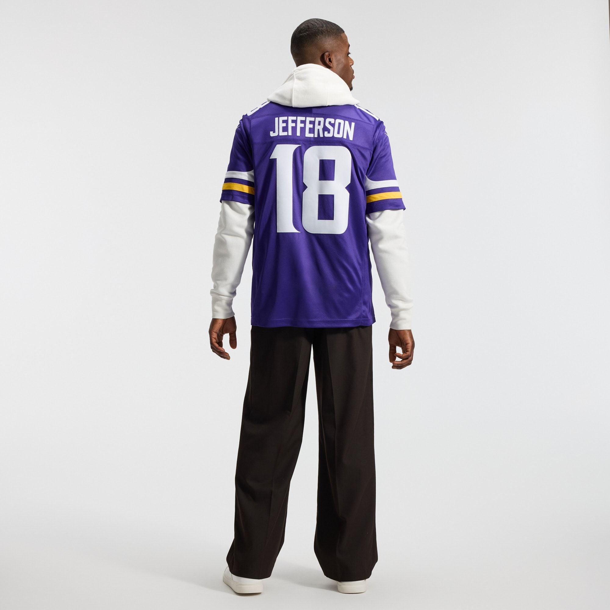 Men's Minnesota Vikings Justin Jefferson Nike Purple Team Vapor Fuse Stitched Limited Jersey