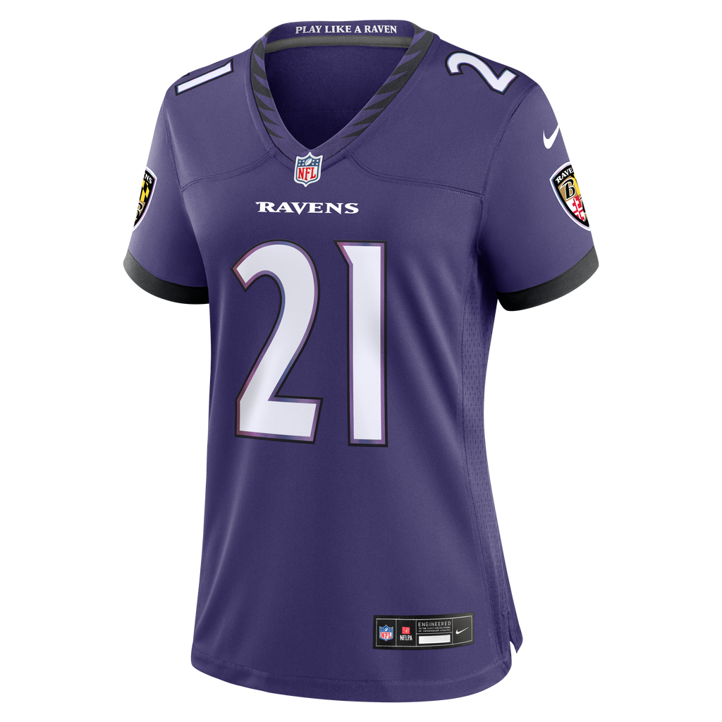 Women's Baltimore Ravens Jaylinn Hawkins Nike Purple Team Game Jersey