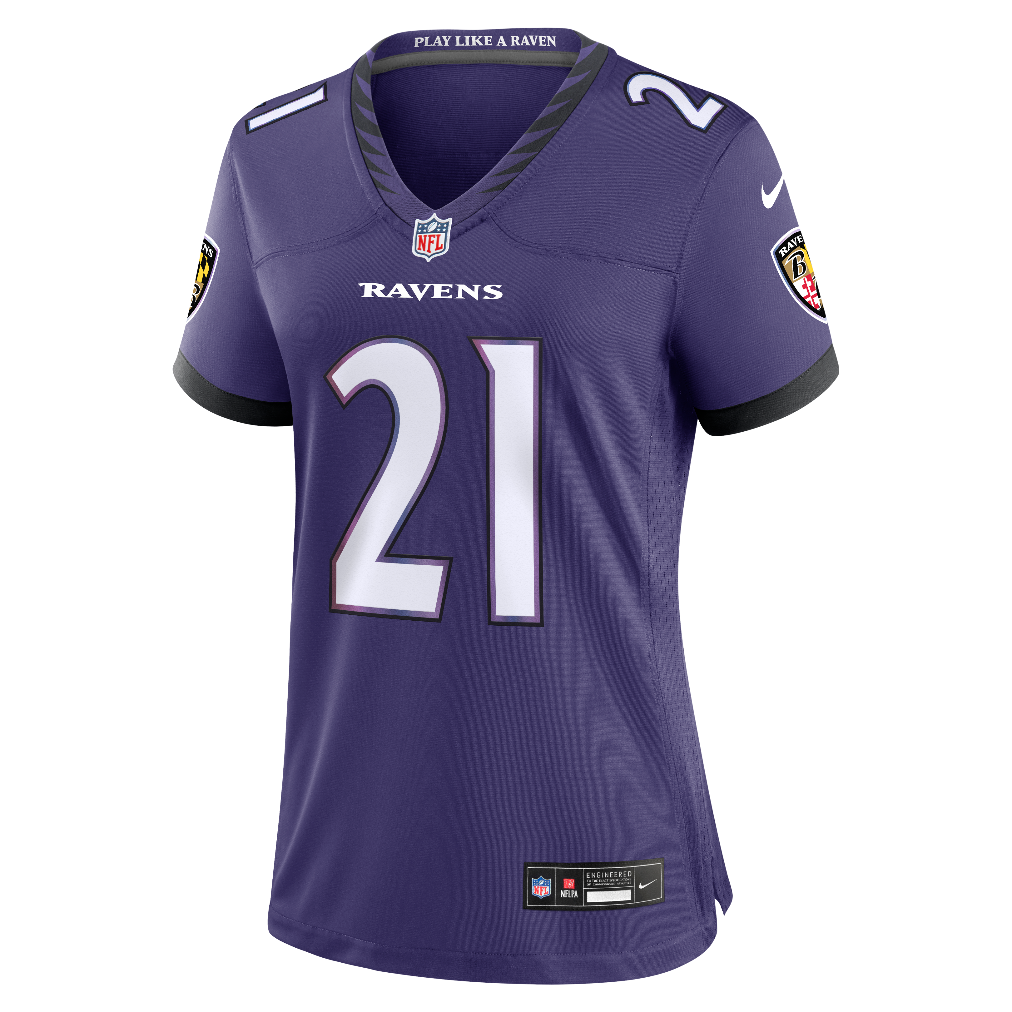 Women's Baltimore Ravens Jaylinn Hawkins Nike Purple Team Game Jersey