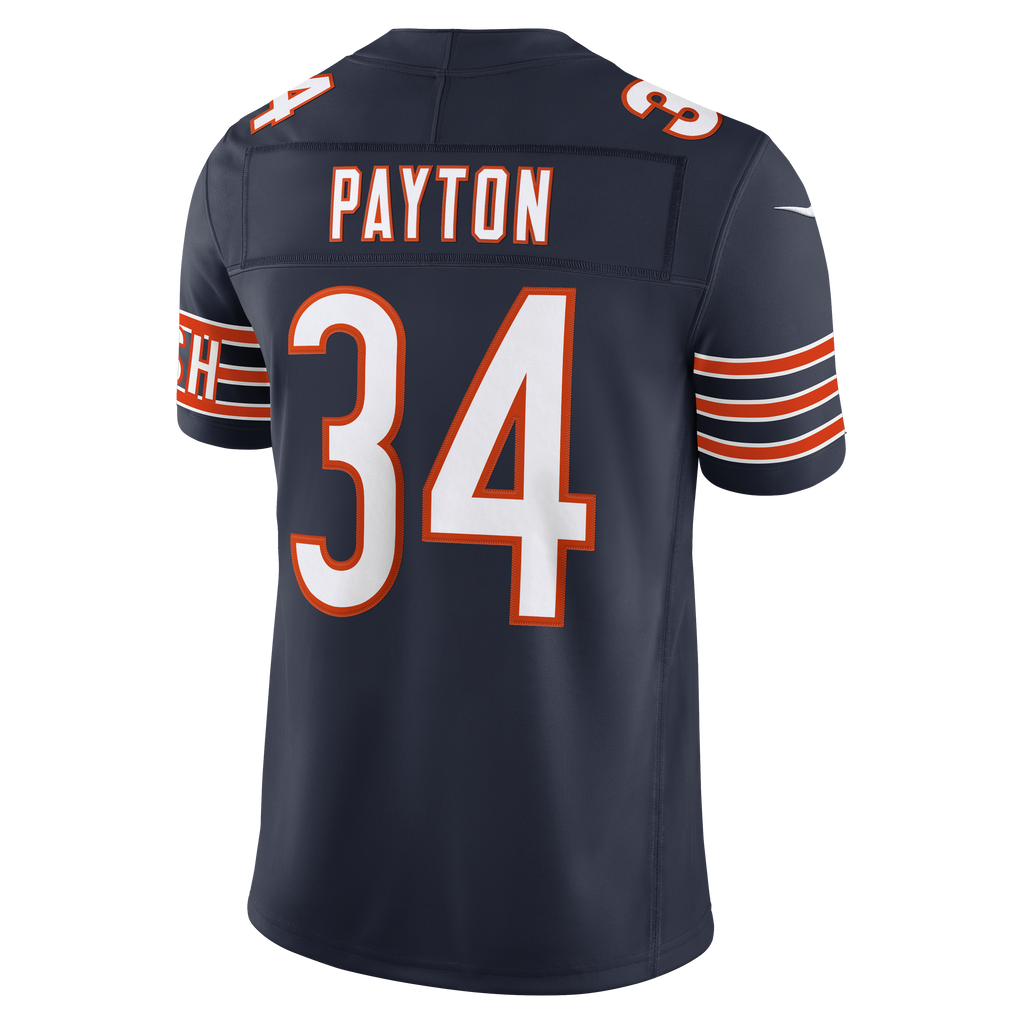 Men's Chicago Bears Walter Payton Nike Navy Vapor Fuse Stitched Retired Limited Jersey