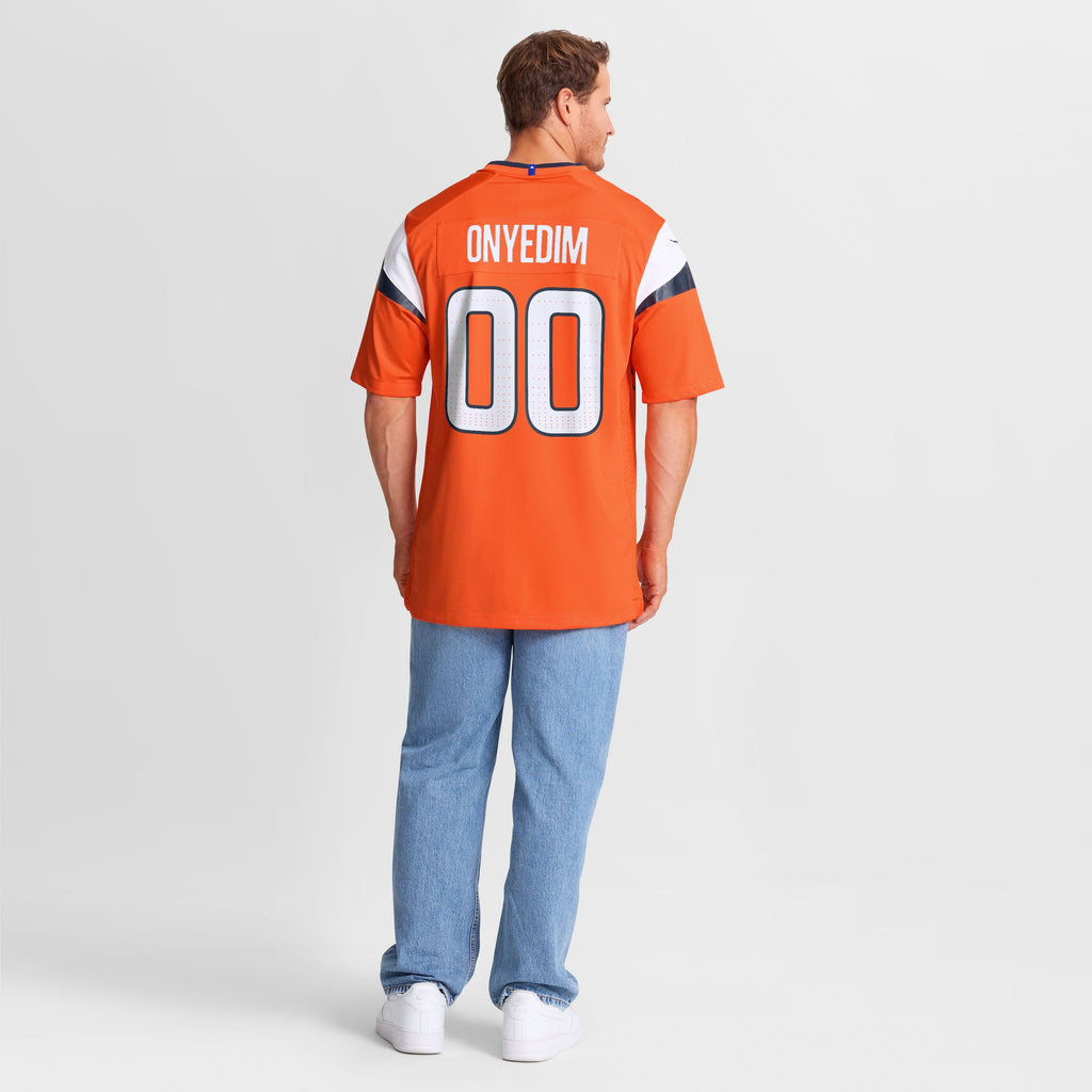 Men's Denver Broncos Tyler Onyedim Nike Orange Game Jersey
