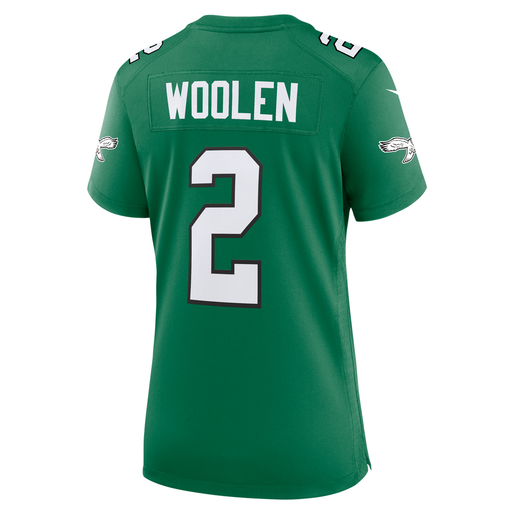 Women's Philadelphia Eagles Tariq Woolen Nike Kelly Green Alternate Game Jersey
