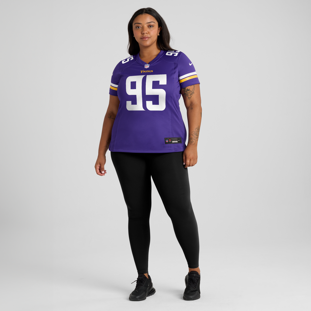 Women's Minnesota Vikings Caleb Banks Nike Purple Team Game Jersey