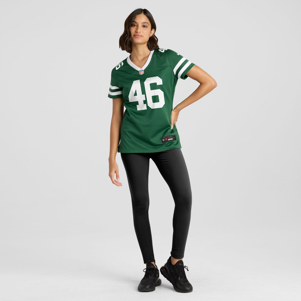Women's New York Jets Joseph Ossai Nike Legacy Green Team Game Jersey