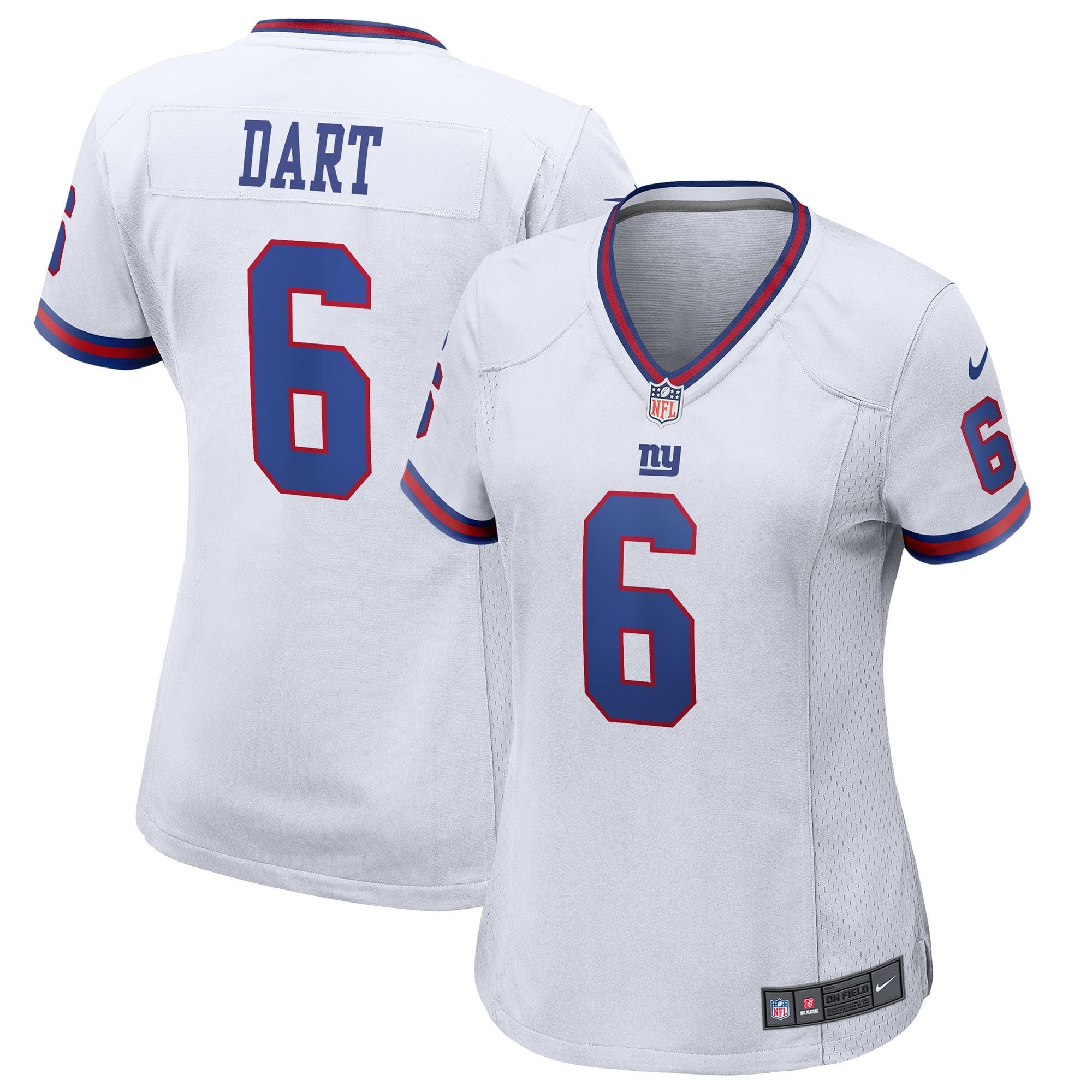 Women's New York Giants Jaxson Dart Nike White Alternate Vintage White Game Jersey