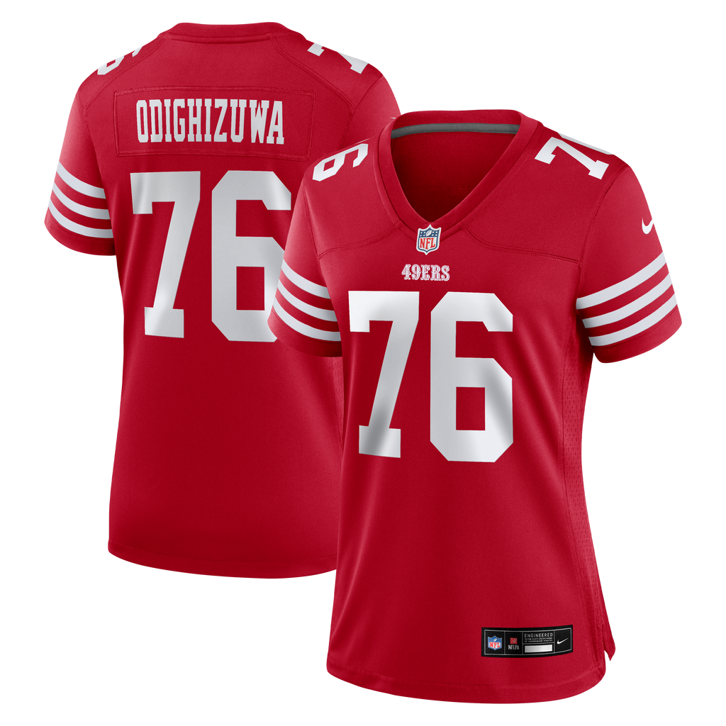 Women's San Francisco 49Ers Osa Odighizuwa Nike Scarlet Team Game Jersey