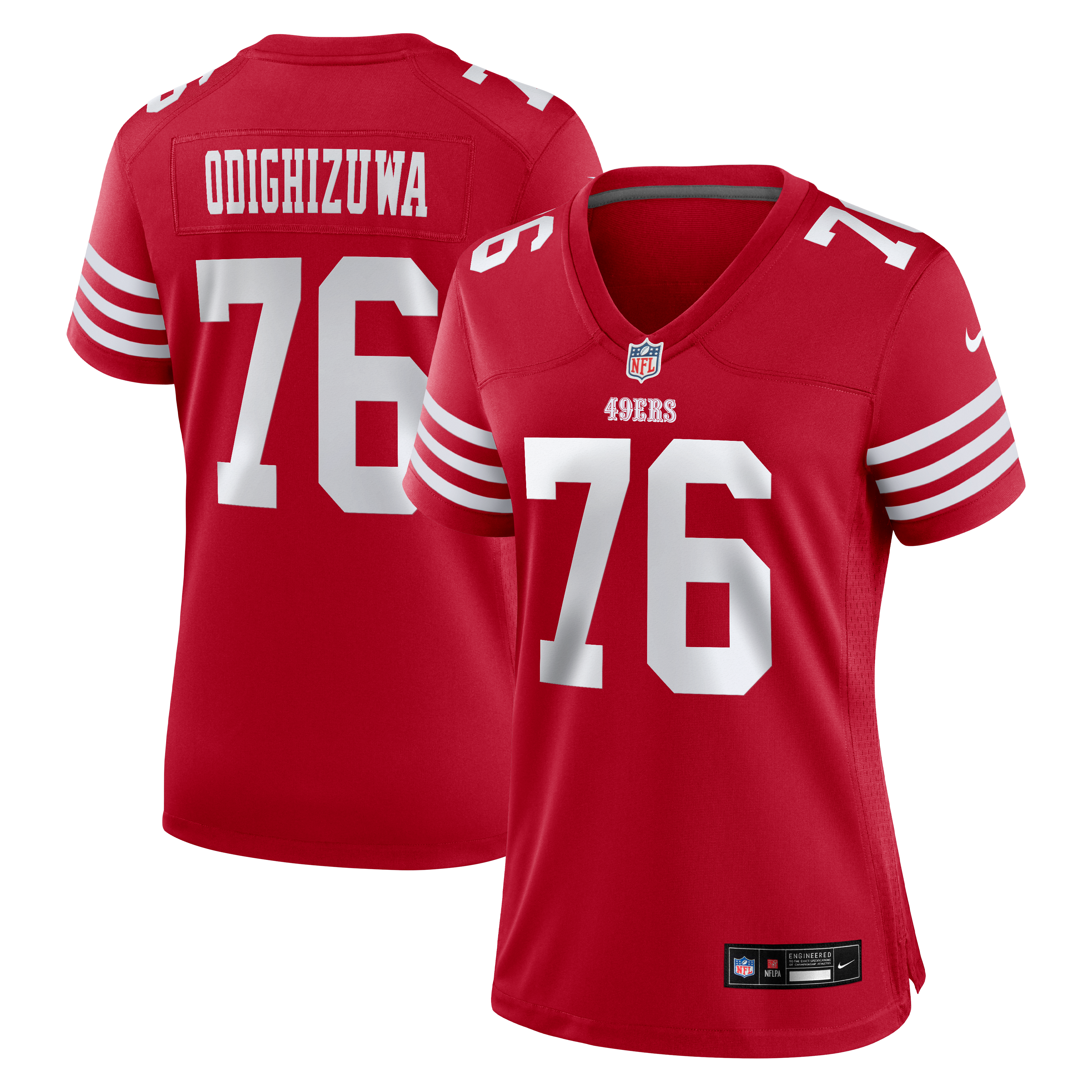 Women's San Francisco 49Ers Osa Odighizuwa Nike Scarlet Team Game Jersey