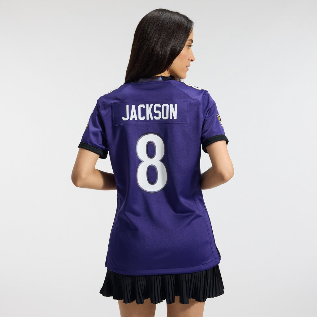Women's Baltimore Ravens Lamar Jackson Nike Purple Team Game Jersey